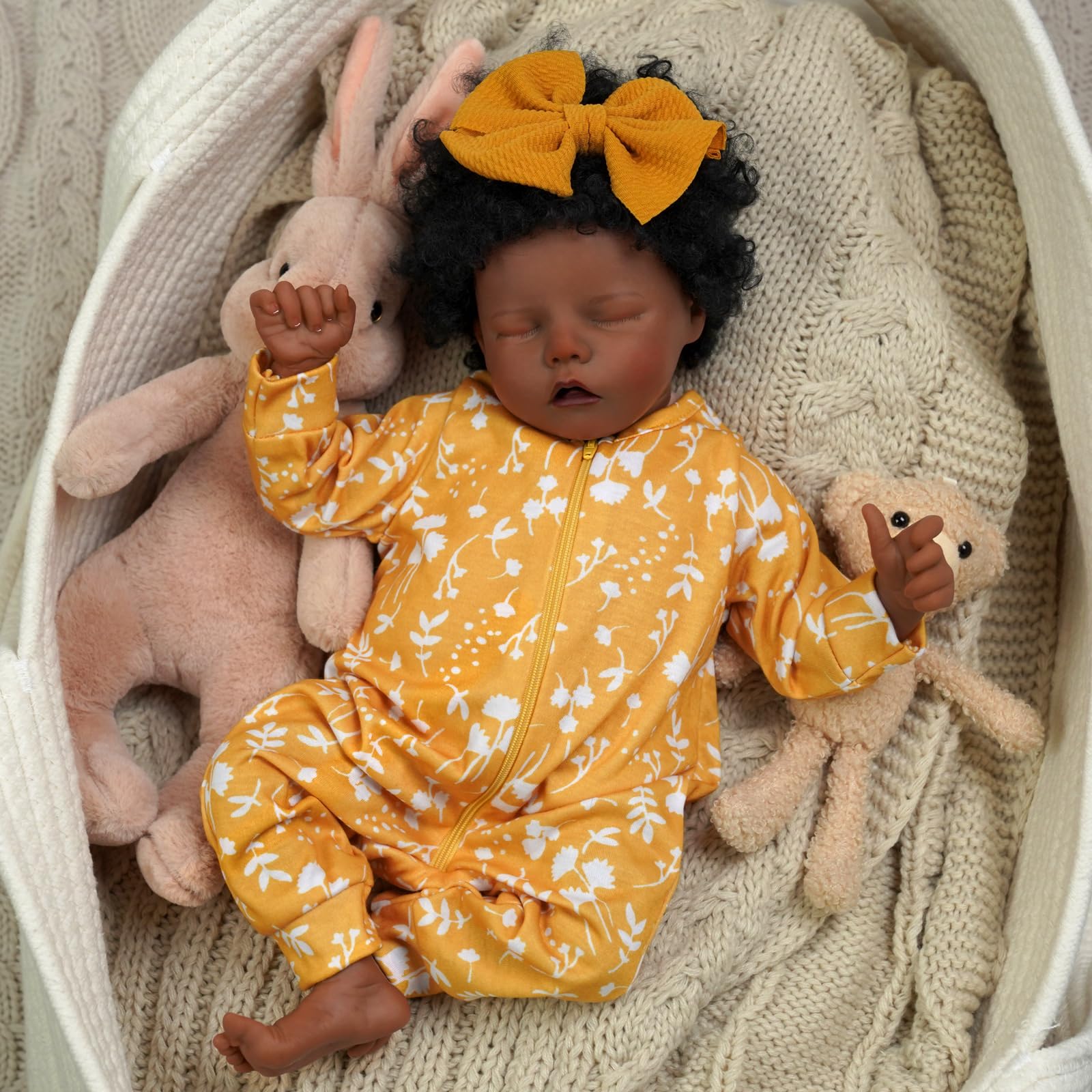 Foto 8 pulgar | Muñeca Reborn Jizhi Girl 43 cm con Accesorios - Venta Internacional