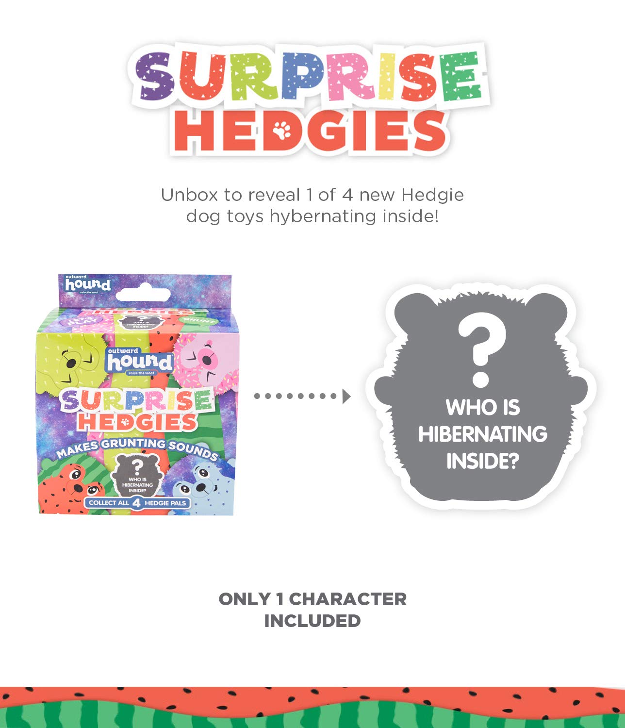 Foto 3 pulgar | Juguetes Para Perros Outward Hound Surprise Hedgies Grunting X3 - Venta Internacional.
