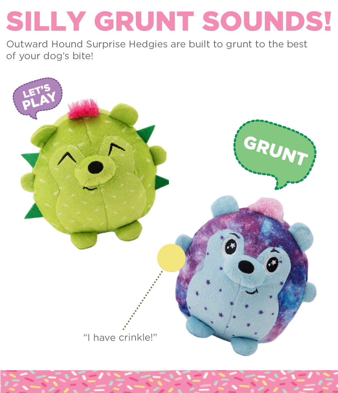 Foto 5 pulgar | Juguetes Para Perros Outward Hound Surprise Hedgies Grunting X3 - Venta Internacional.