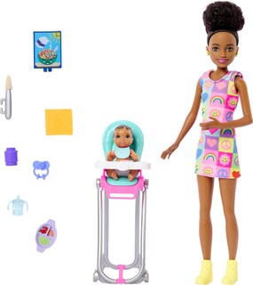 Foto 1 | Set De Niñera Doll Barbie Skipper & Playset Con Accesorios - Venta Internacional.