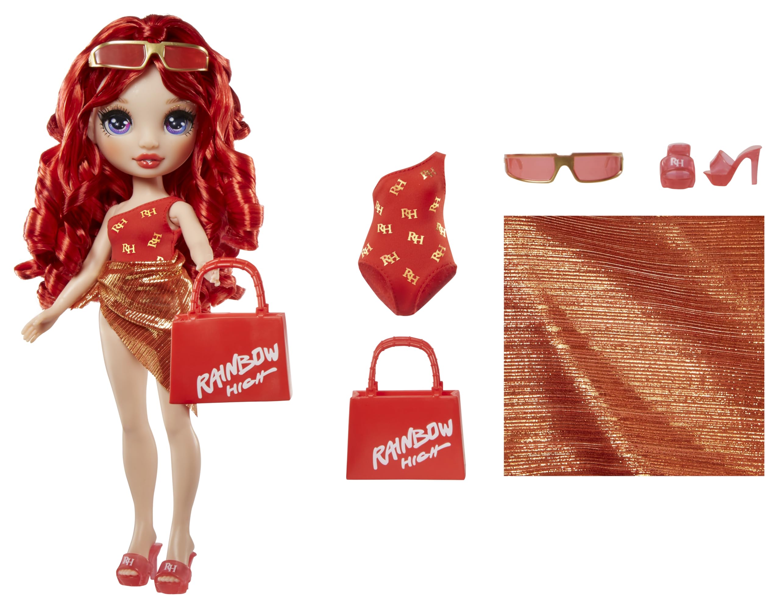 Foto 3 pulgar | Muñeca Moderna Rainbow High Swim & Style Ruby con Accesorios - Venta Internacional