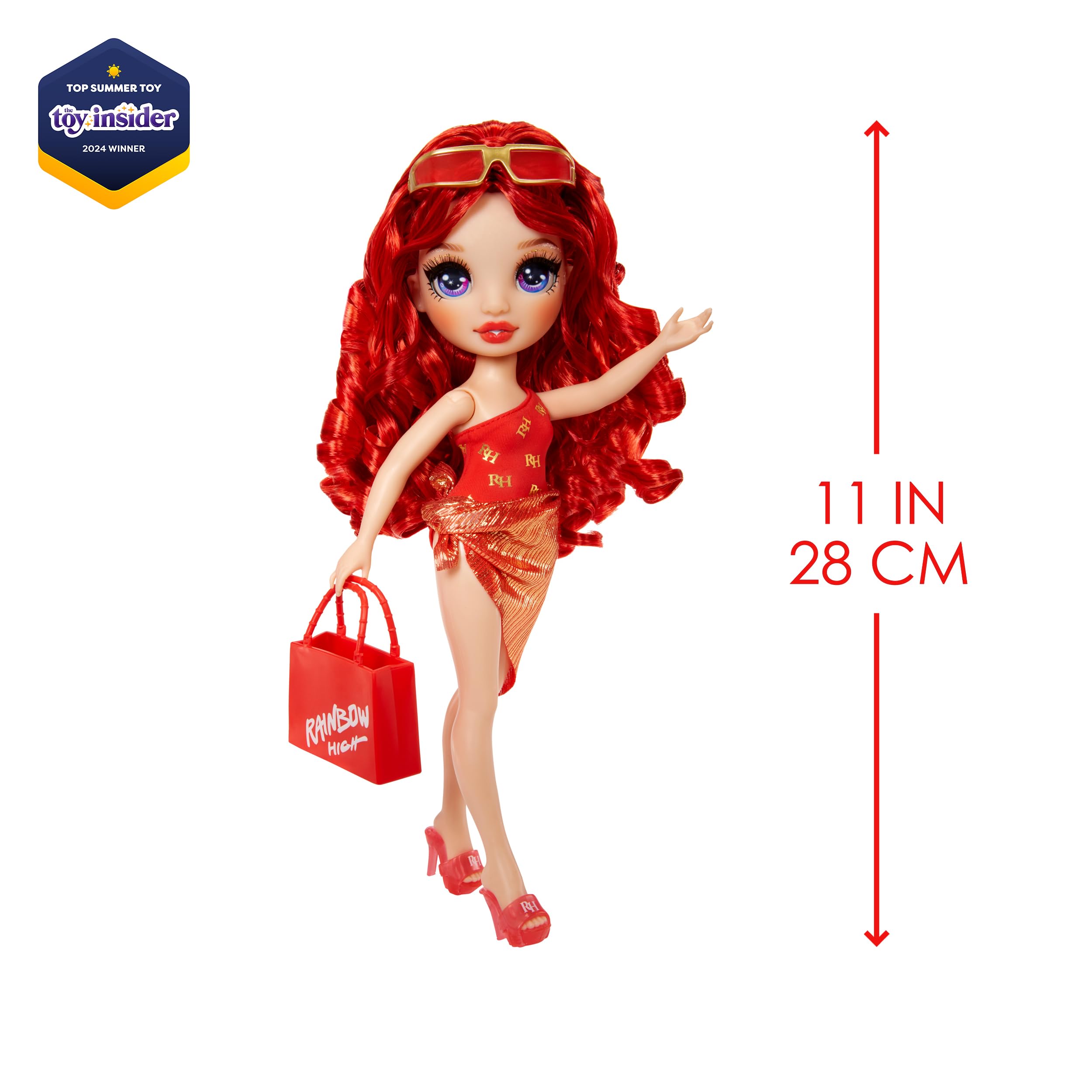Foto 4 pulgar | Muñeca Moderna Rainbow High Swim & Style Ruby con Accesorios - Venta Internacional