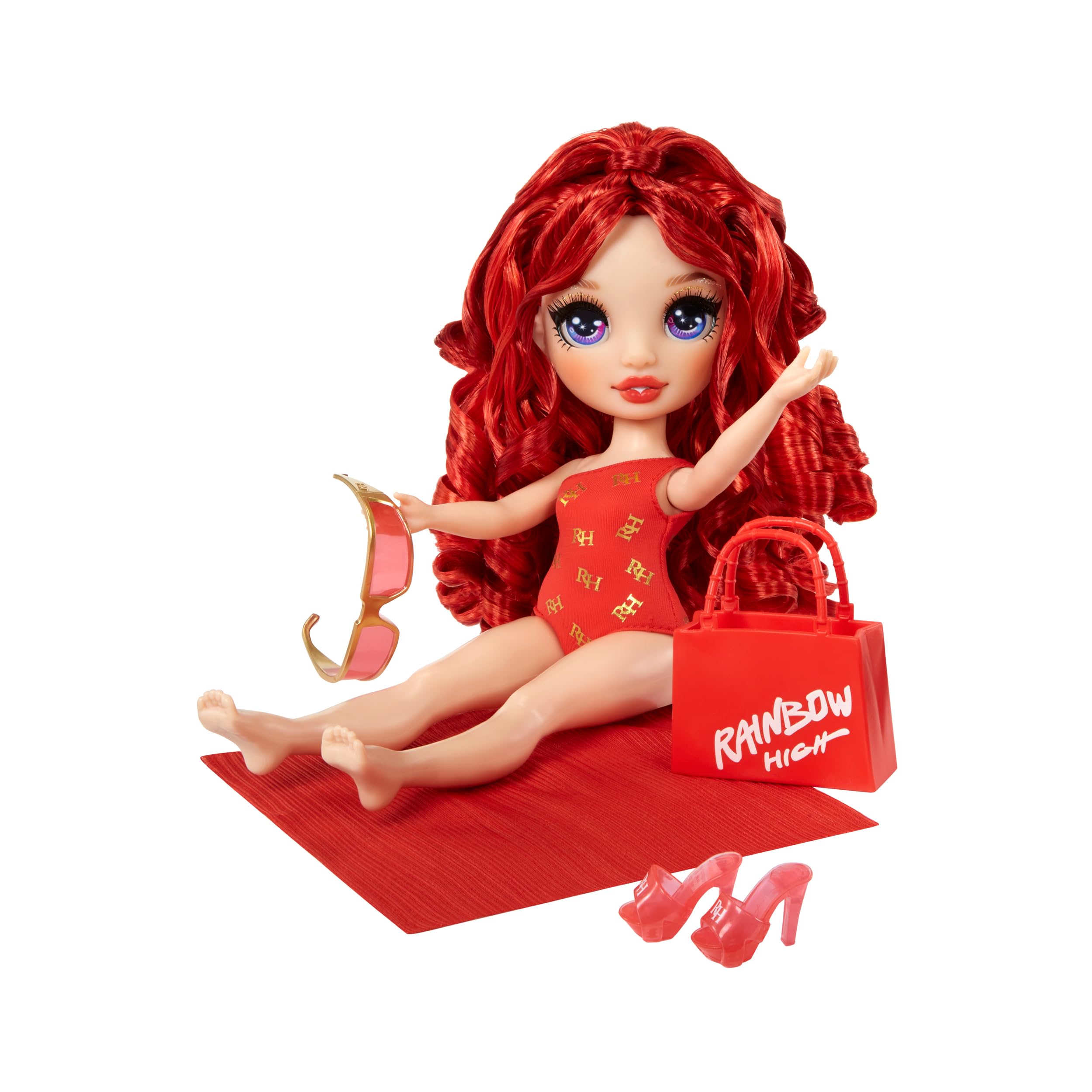 Foto 6 pulgar | Muñeca Moderna Rainbow High Swim & Style Ruby con Accesorios - Venta Internacional