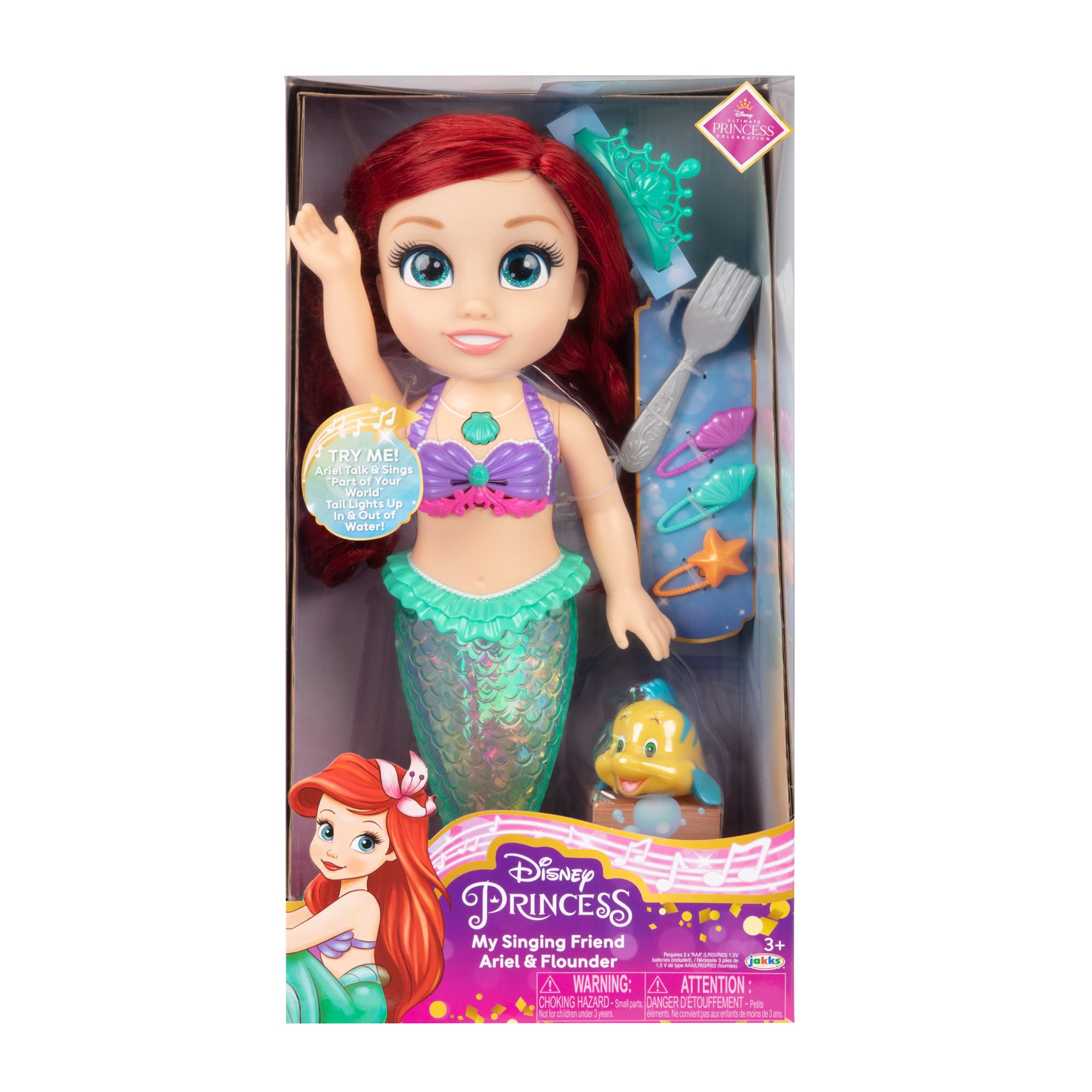 Foto 6 pulgar | Muñeca Disney Princess Ariel My Singing Friend Con Platija - Venta Internacional.