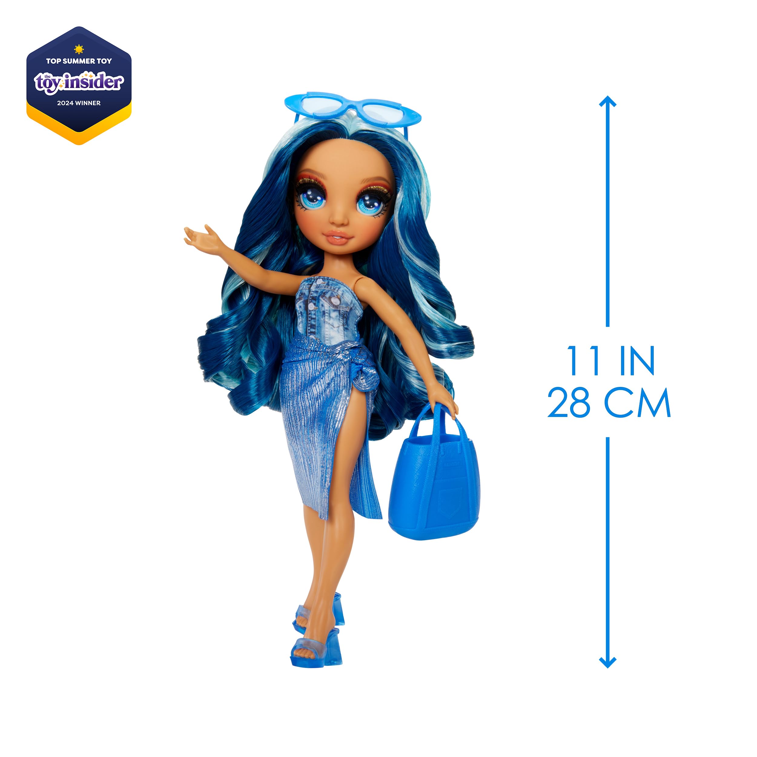 Foto 4 pulgar | Muñeca Moderna Rainbow High Swim & Style Skyler Blue 11 - Venta Internacional.