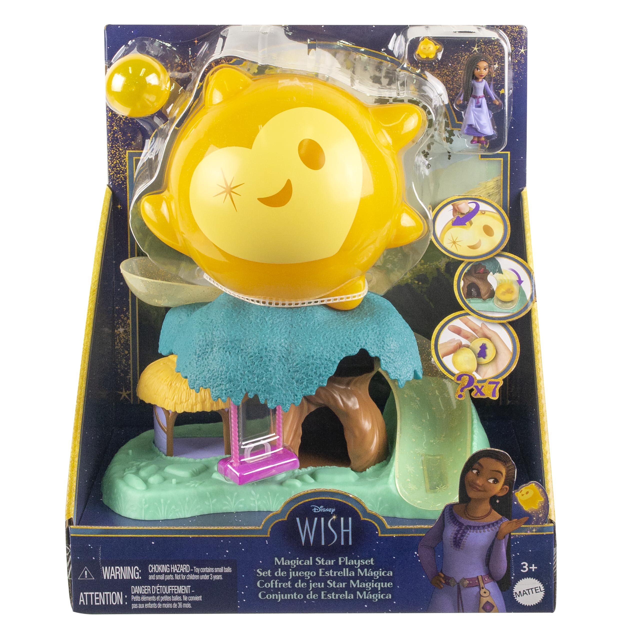 Foto 7 pulgar | Playset Mattel Disney Wish Toys Magical Star Con Muñeca Asha - Venta Internacional.