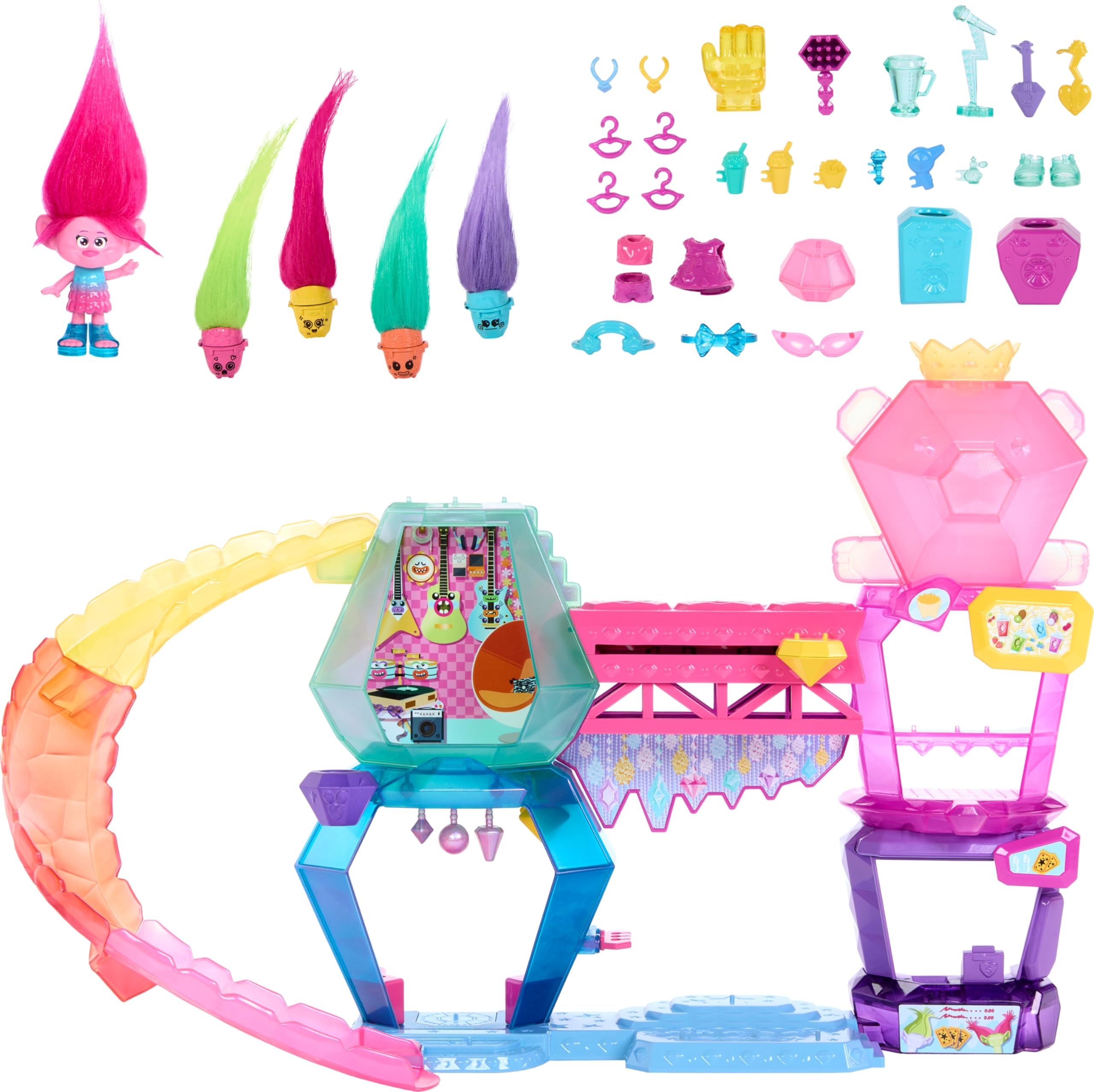 Foto 5 | Set De Juego Mattel Dreamworks Trolls Mount Rageous Con Queen Poppy - Venta Internacional.