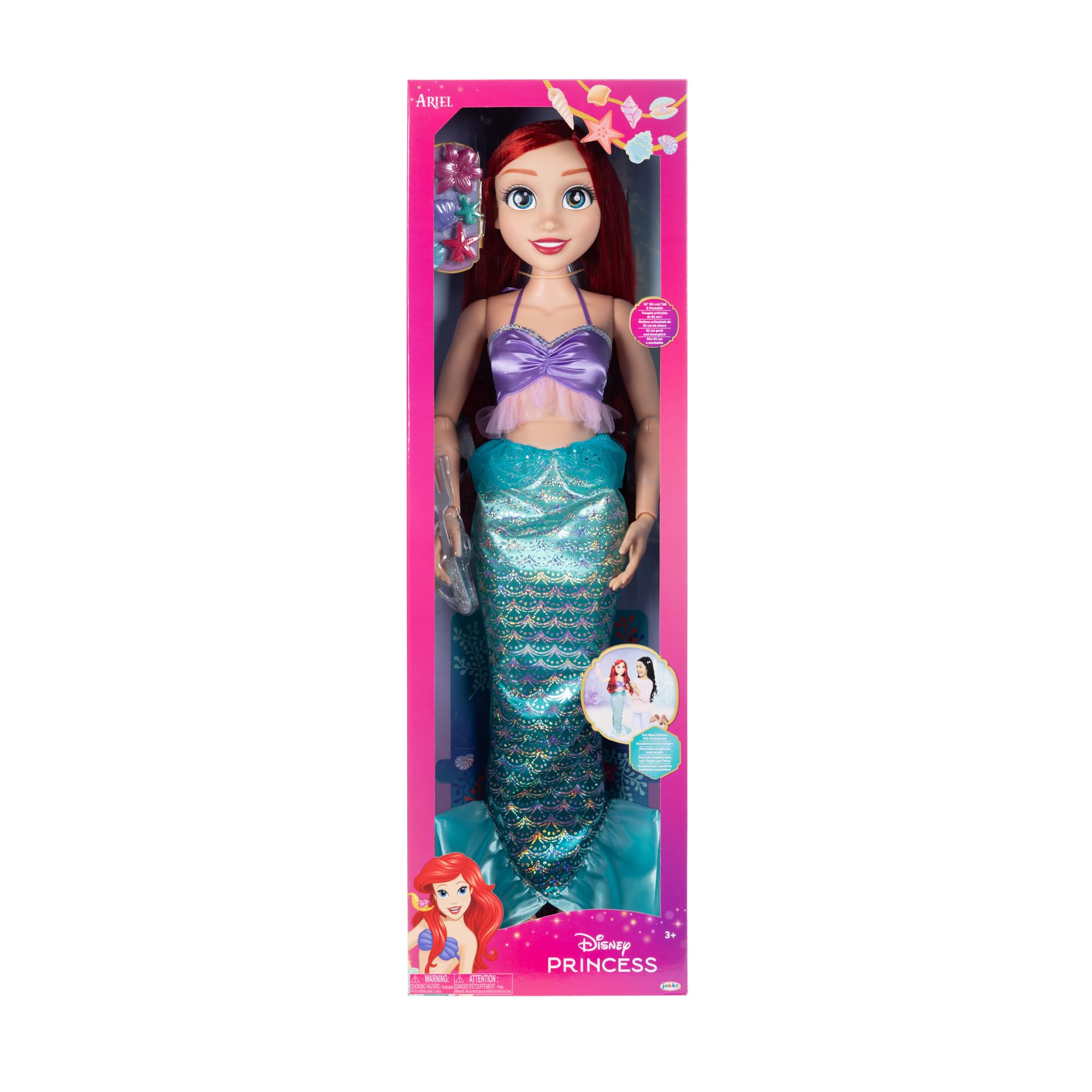 Foto 4 pulgar | Muñeca Disney Princess Ariel Playdate De 81 Cm Con Atuendo Y Acceso. - Venta Internacional.