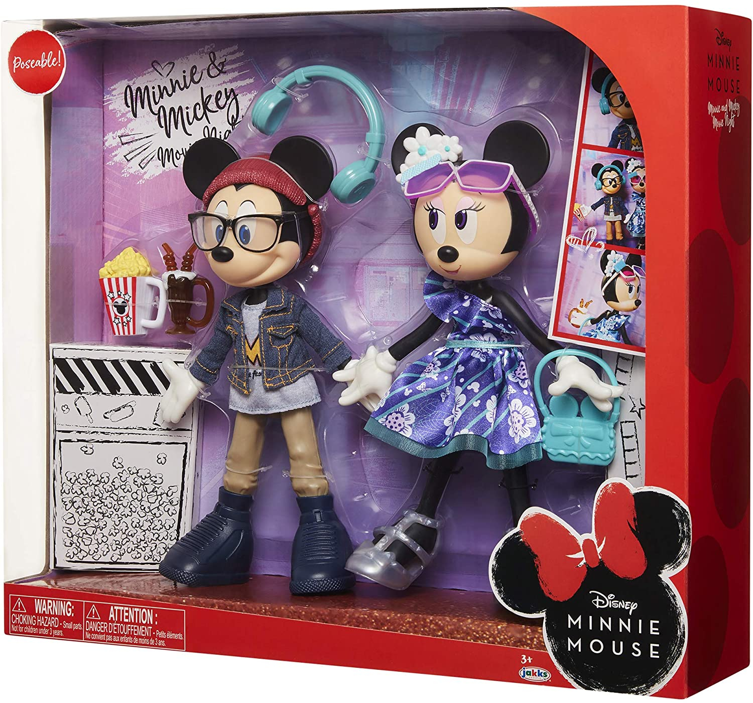 Foto 7 pulgar | Disney Minnie &amp, Mickey Movie Night Doll 2-pack Playset - Venta Internacional.