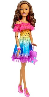 Foto 1 | Muñeca Barbie Grande Con Cabello Castaño, 28 Pulgadas De Alt - Venta Internacional.