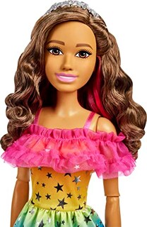 Foto 2 | Muñeca Barbie Grande Con Cabello Castaño, 28 Pulgadas De Alt - Venta Internacional.