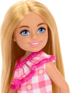 Foto 2 | Muñeca Barbie Chelsea De 15 Cm Con Vestido Extraíble A Cuadros - Venta Internacional.