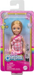 Foto 6 | Muñeca Barbie Chelsea De 15 Cm Con Vestido Extraíble A Cuadros - Venta Internacional.