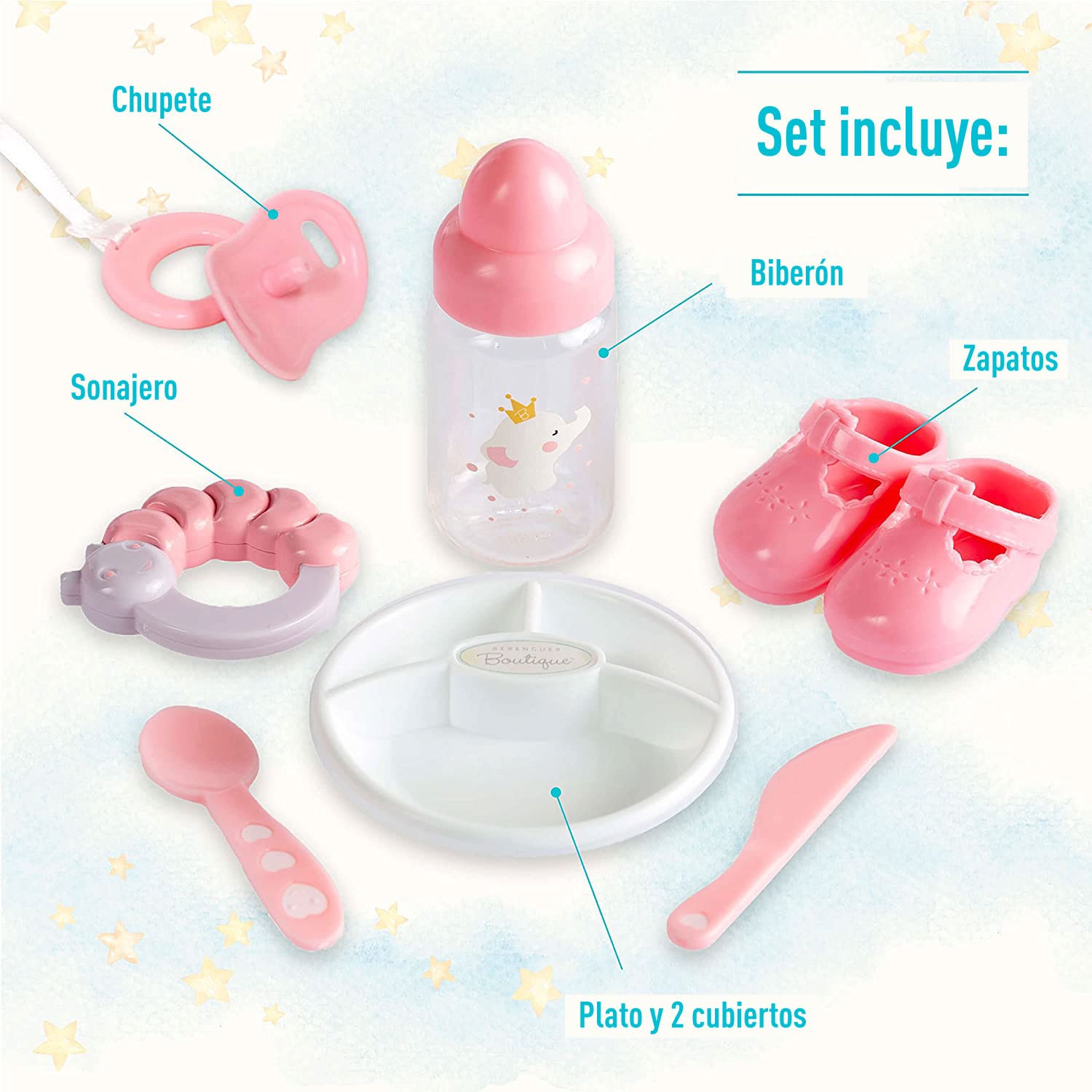 Foto 4 pulgar | Baby Doll Jc Toys Berenguer Boutique De 15 Pulgadas Con Set De Regalo De 10 Piezas - Venta Internacional.