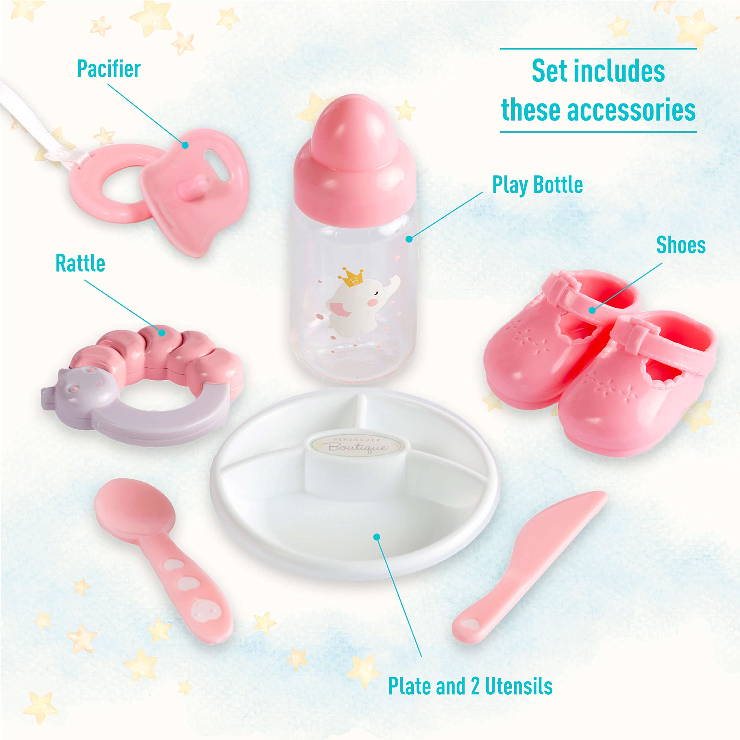 Foto 4 | Baby Doll Jc Toys Berenguer Boutique De 15 Pulgadas Con Set De Regalo De 10 Piezas - Venta Internacional.