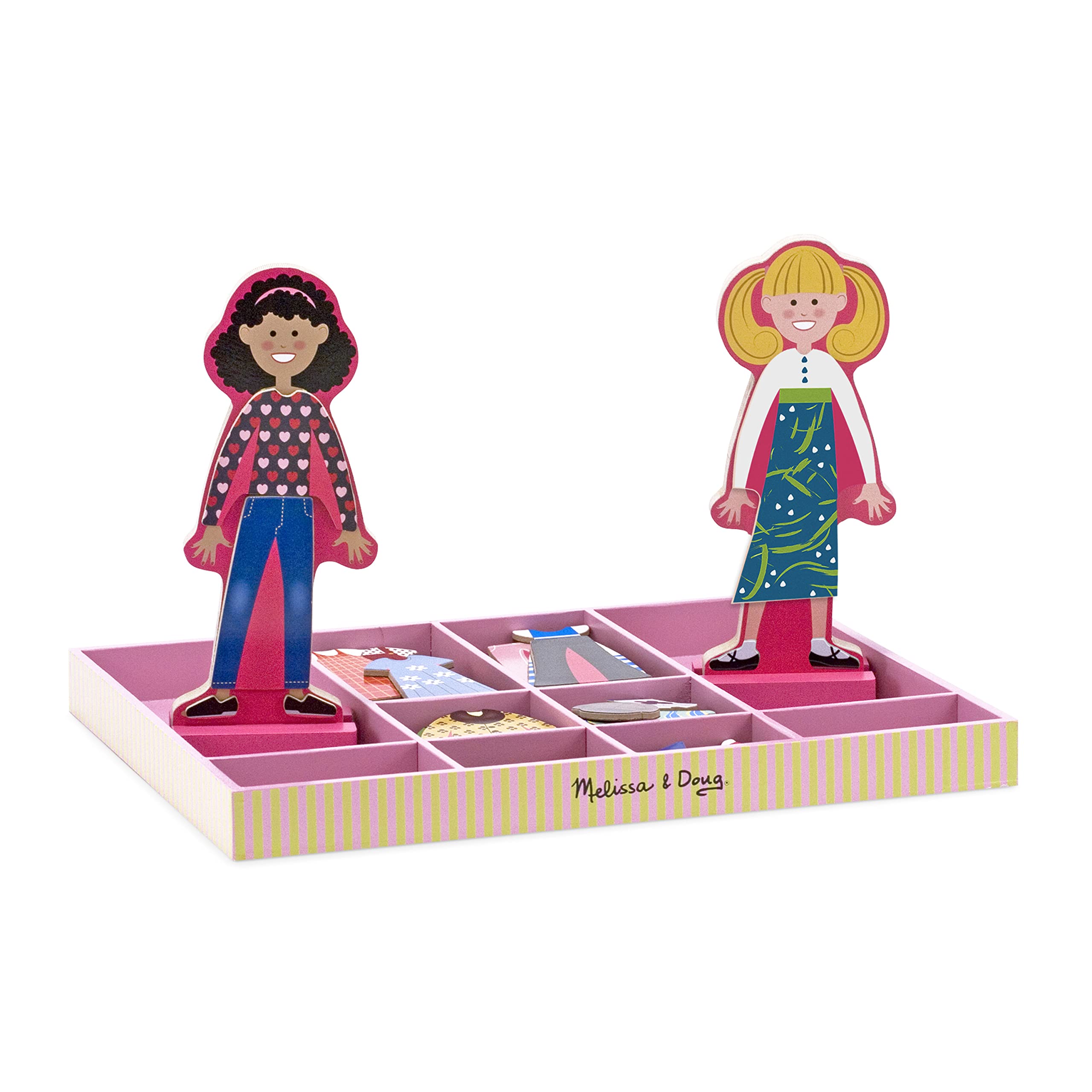 Foto 4 pulgar | Set De Juego Dress-up Dolls Melissa & Doug Abby Y Emma 3+ - Venta Internacional.