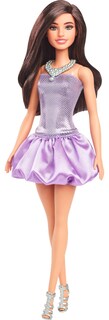 Foto 1 | Fashion Doll Barbie Fashionistas #234, Cabello Castaño, Vestido Morado - Venta Internacional.