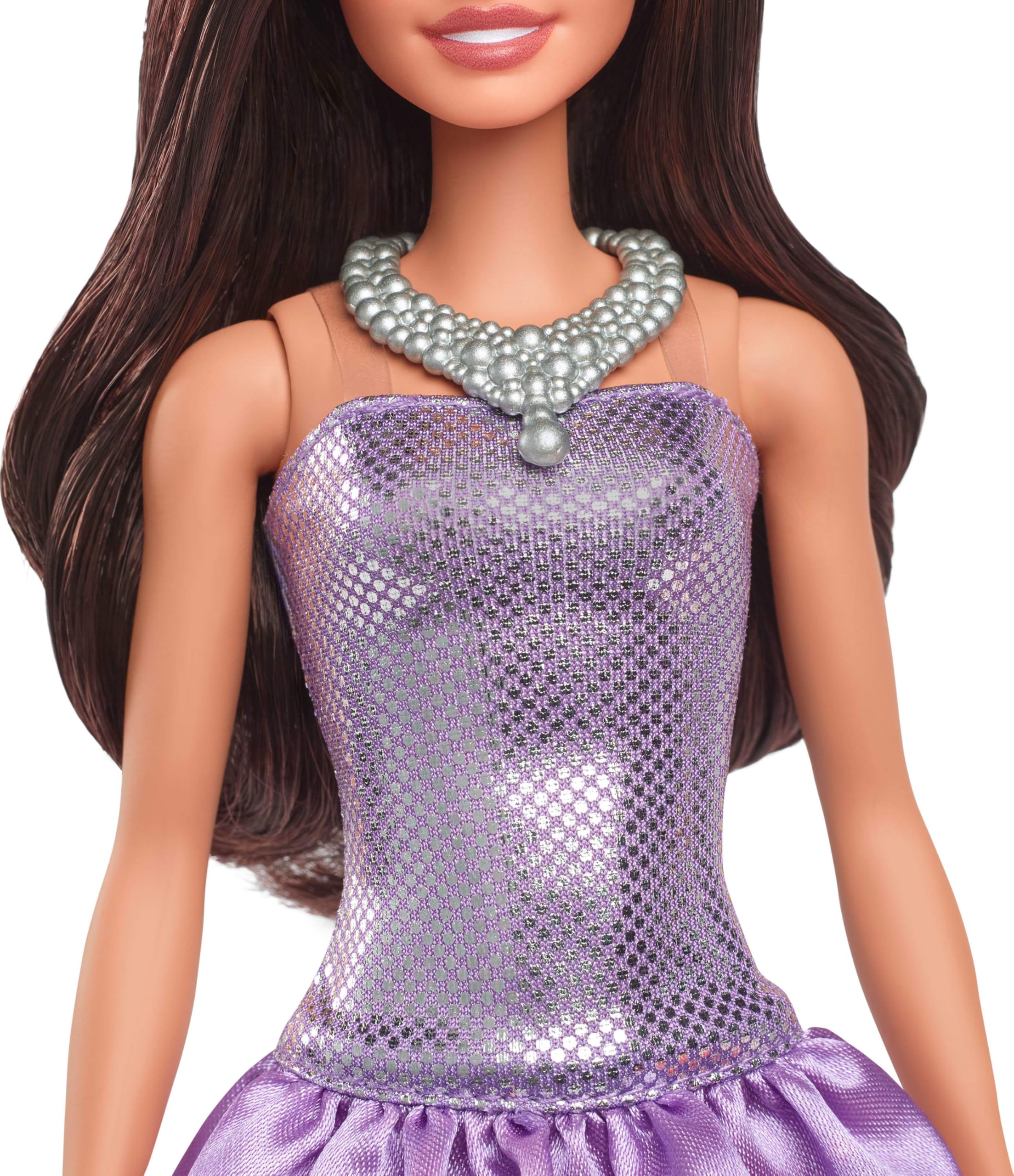 Foto 5 pulgar | Fashion Doll Barbie Fashionistas #234, Cabello Castaño, Vestido Morado - Venta Internacional.