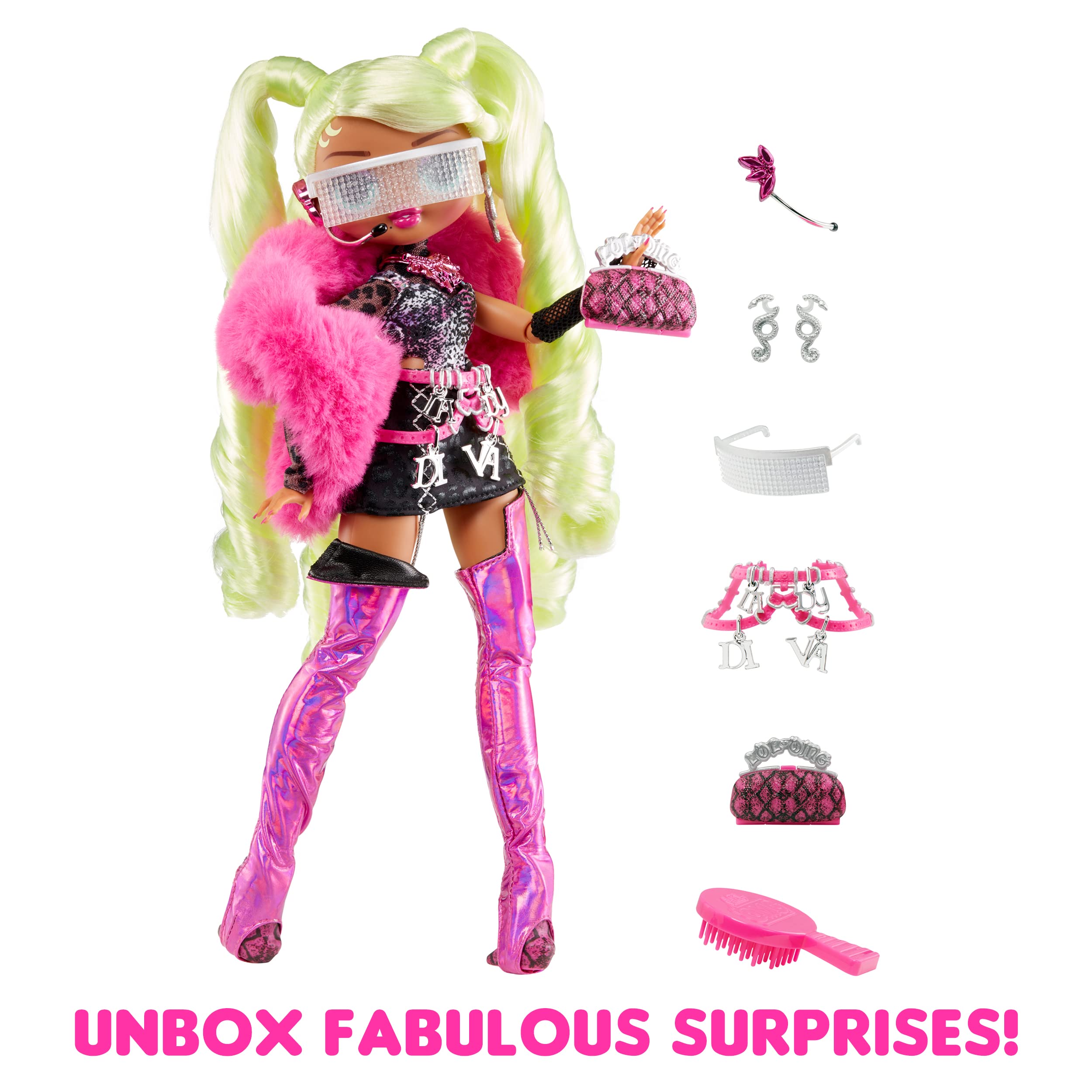 Foto 3 pulgar | Muñeca De Moda L.o.l. ¡sorpresa! Dios Mío, Fierce Lady Diva 11.5 Con X Surprises - Venta Internacional.