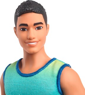 Foto 3 | Muñeca De Moda Barbie Fashionistas Ken #236 Con Camiseta Sin Mangas Azul Y Verde - Venta Internacional.
