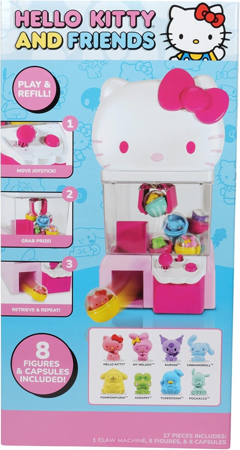 Foto 7 pulgar | Hello Kitty And Friends De Claw Machine Con 8 Minifiguras - Venta Internacional.