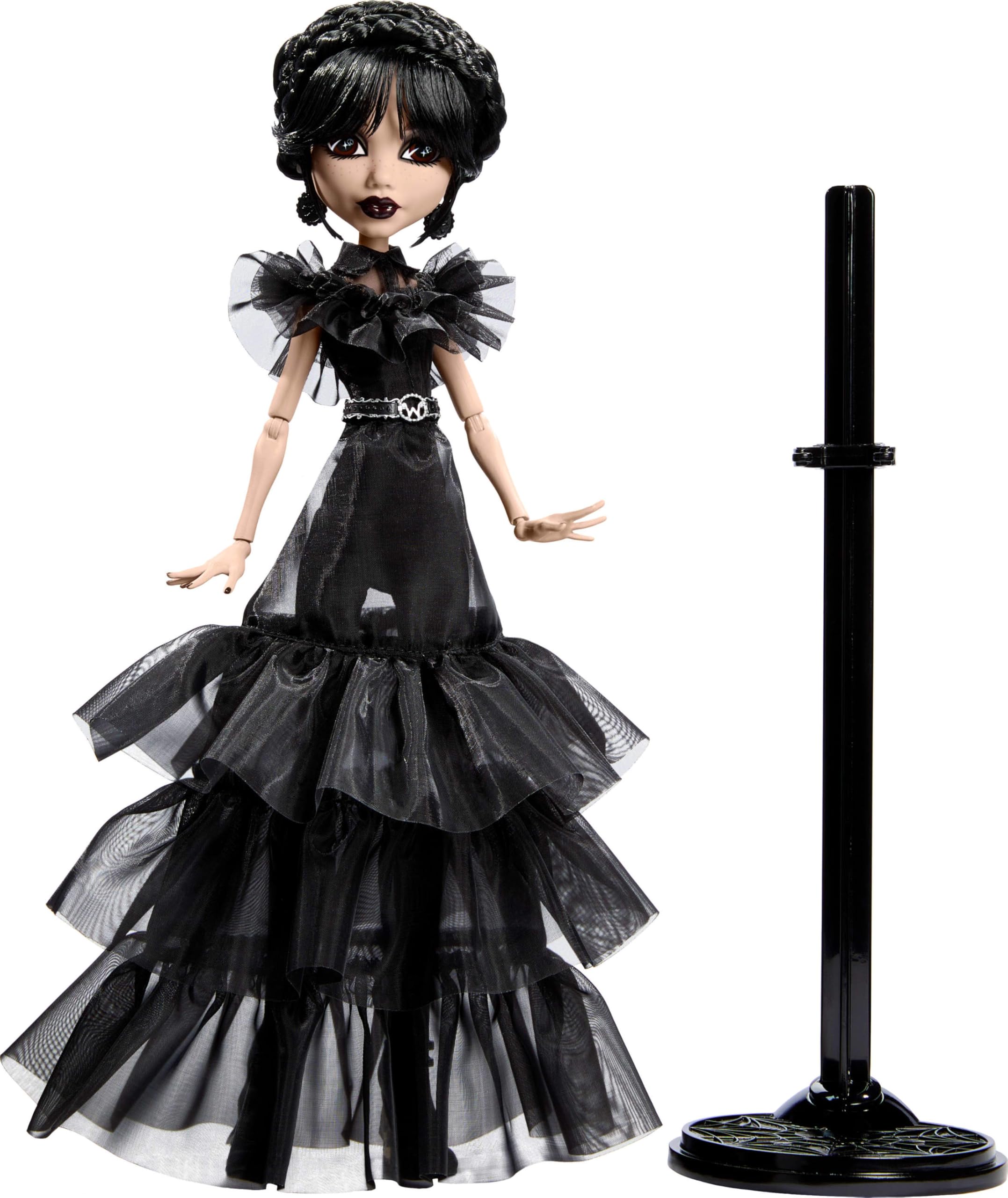 Foto 6 pulgar | Doll Monster High Wednesday Rave'n Con Vestido Gótico Negro - Venta Internacional.