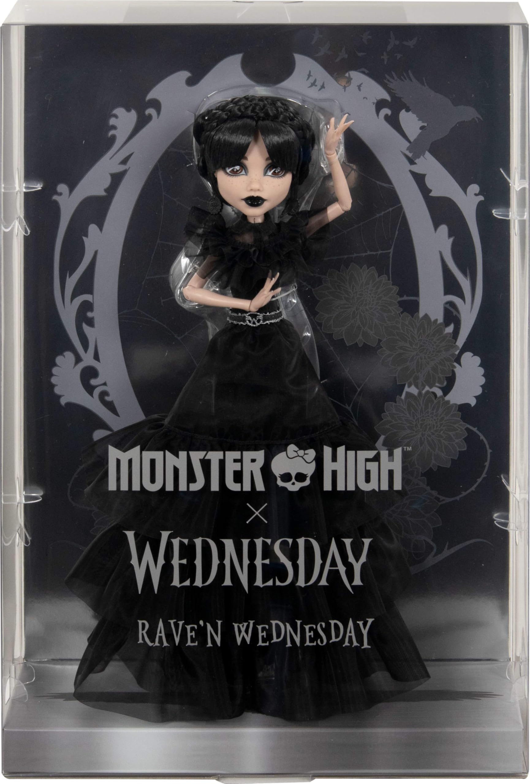 Foto 7 pulgar | Doll Monster High Wednesday Rave'n Con Vestido Gótico Negro - Venta Internacional.