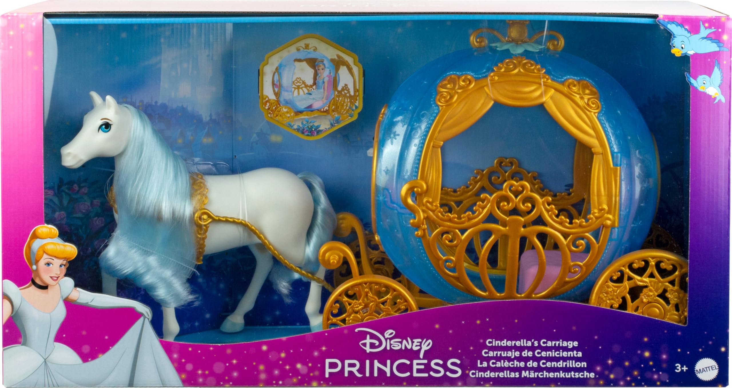 Foto 7 pulgar | Carruaje Rodante De La Princesa Cenicienta De Toy Mattel Disney - Venta Internacional.