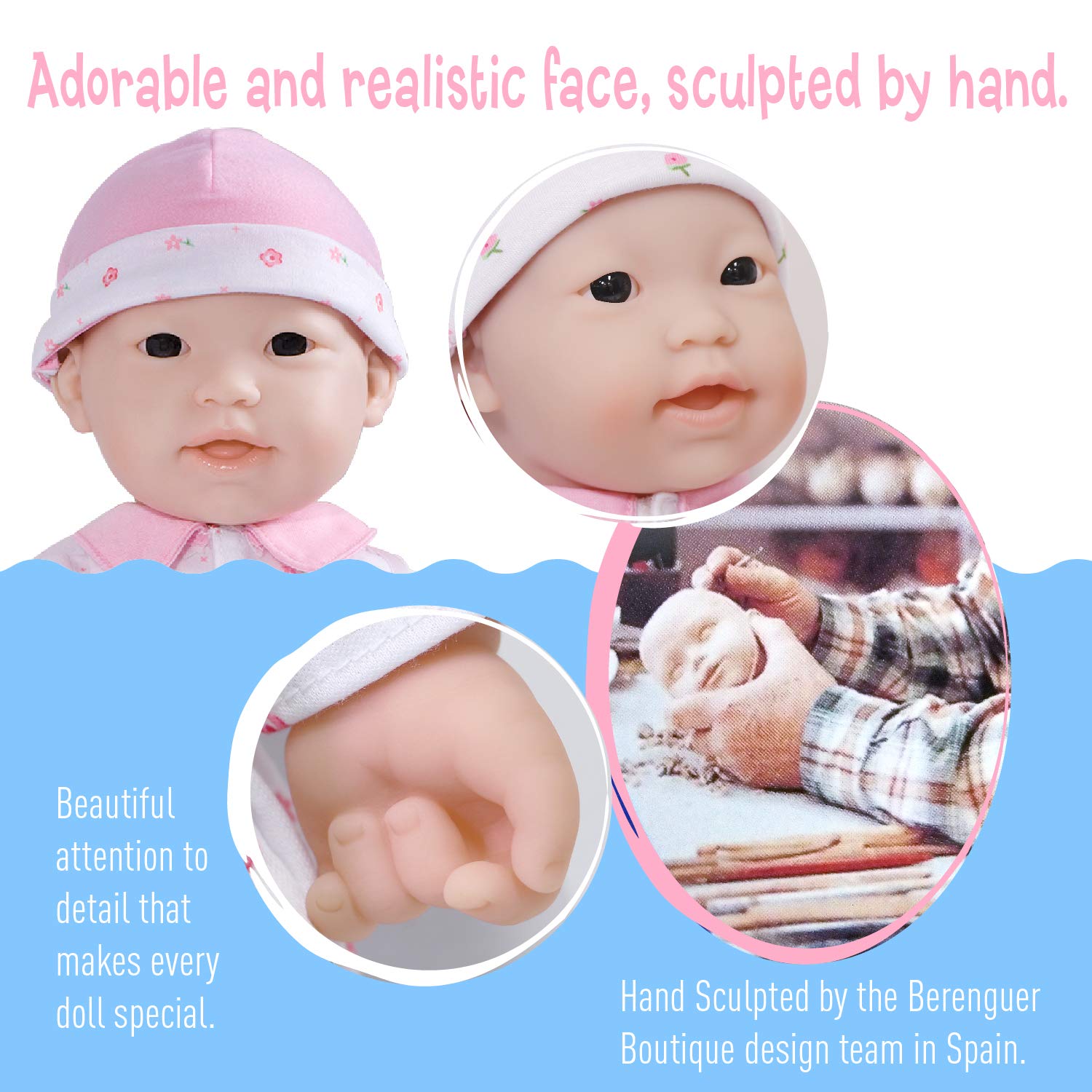 Foto 4 pulgar | Muñeca Asiática Jc Toys La Baby De 40 Cm Con Traje Y Chupete - Venta Internacional.