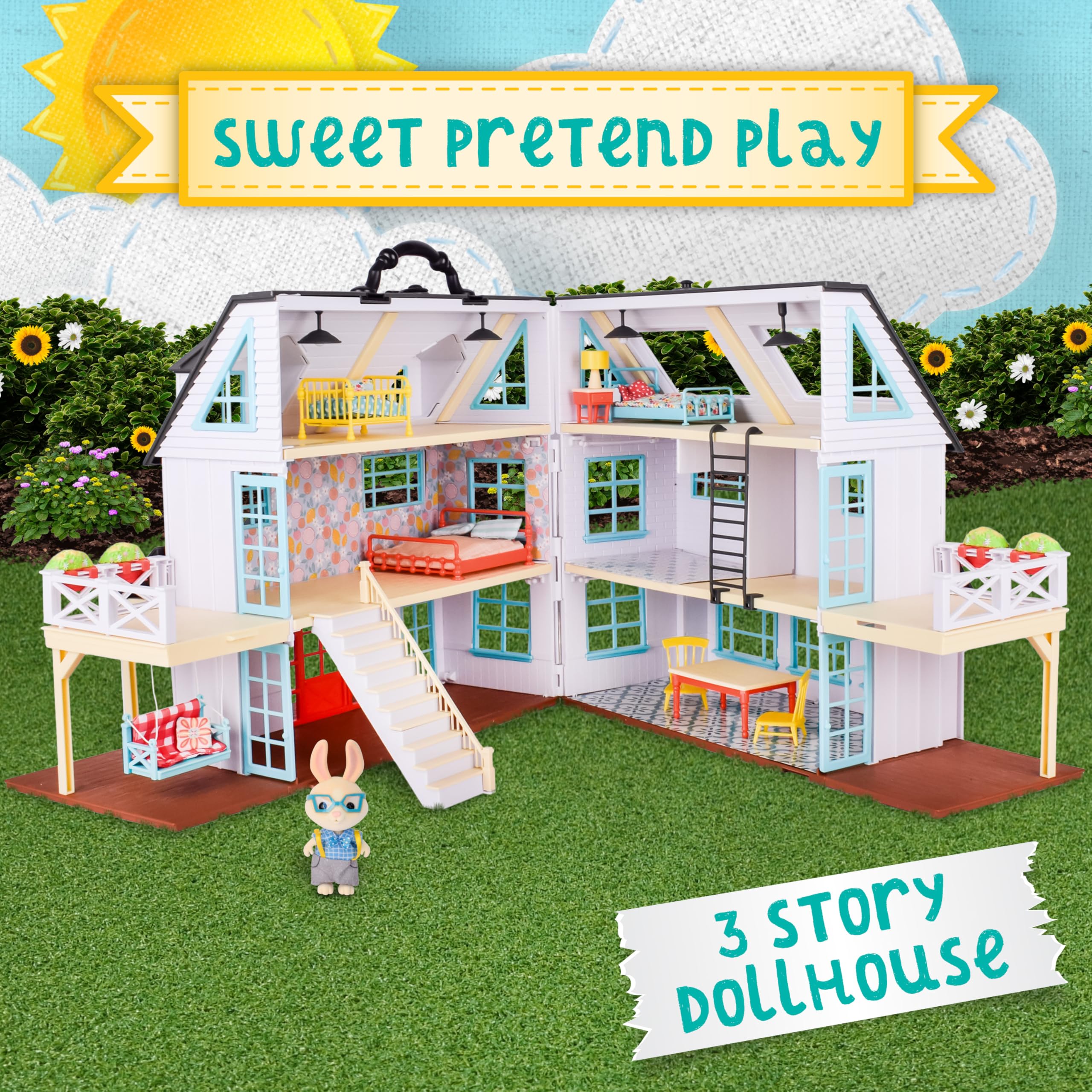 Foto 4 pulgar | Set De Juego Dollhouse Sunny Days Honey Bee Acres Buzzby Para Más De 3 Años - Venta Internacional.