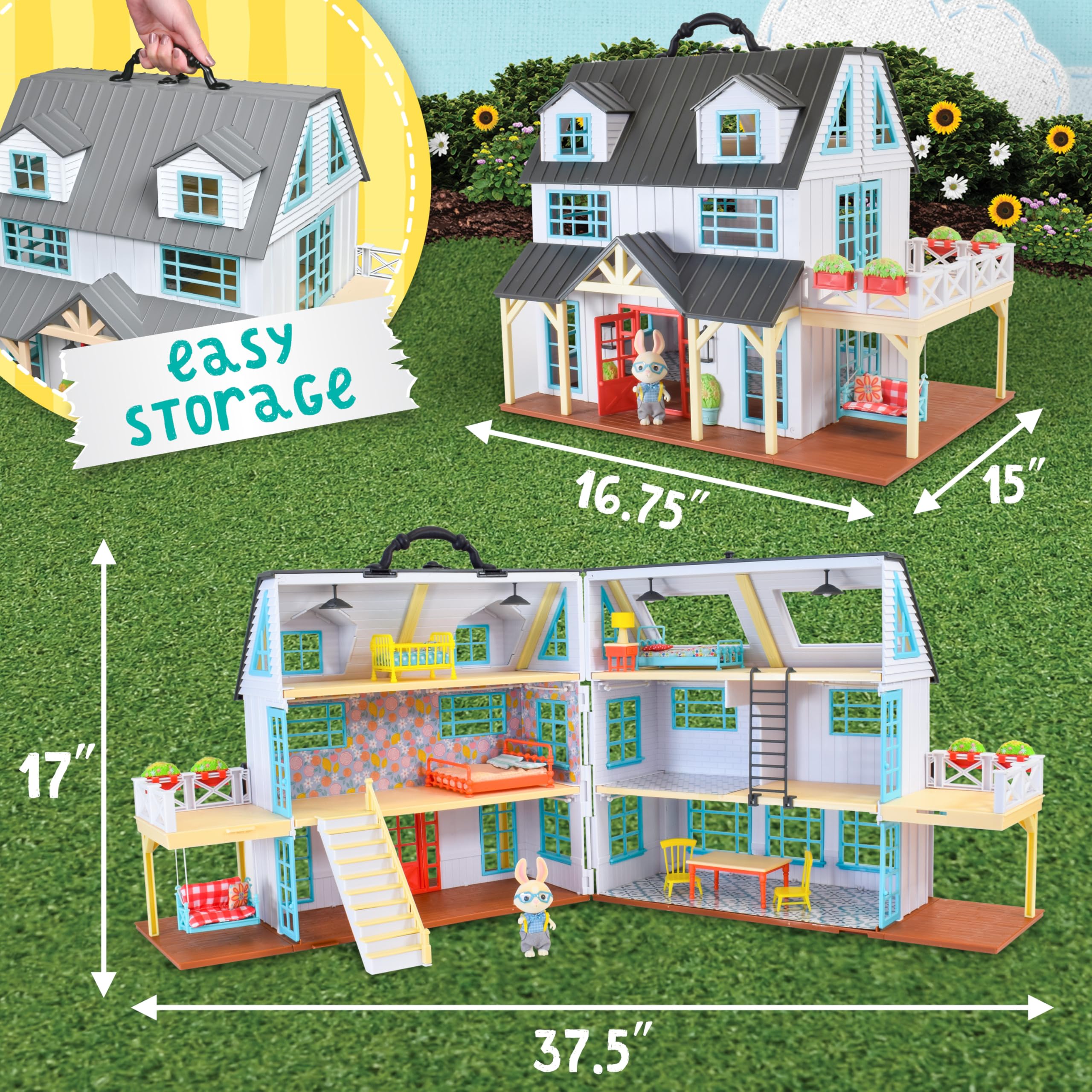 Foto 4 | Set De Juego Dollhouse Sunny Days Honey Bee Acres Buzzby Para Más De 3 Años - Venta Internacional.