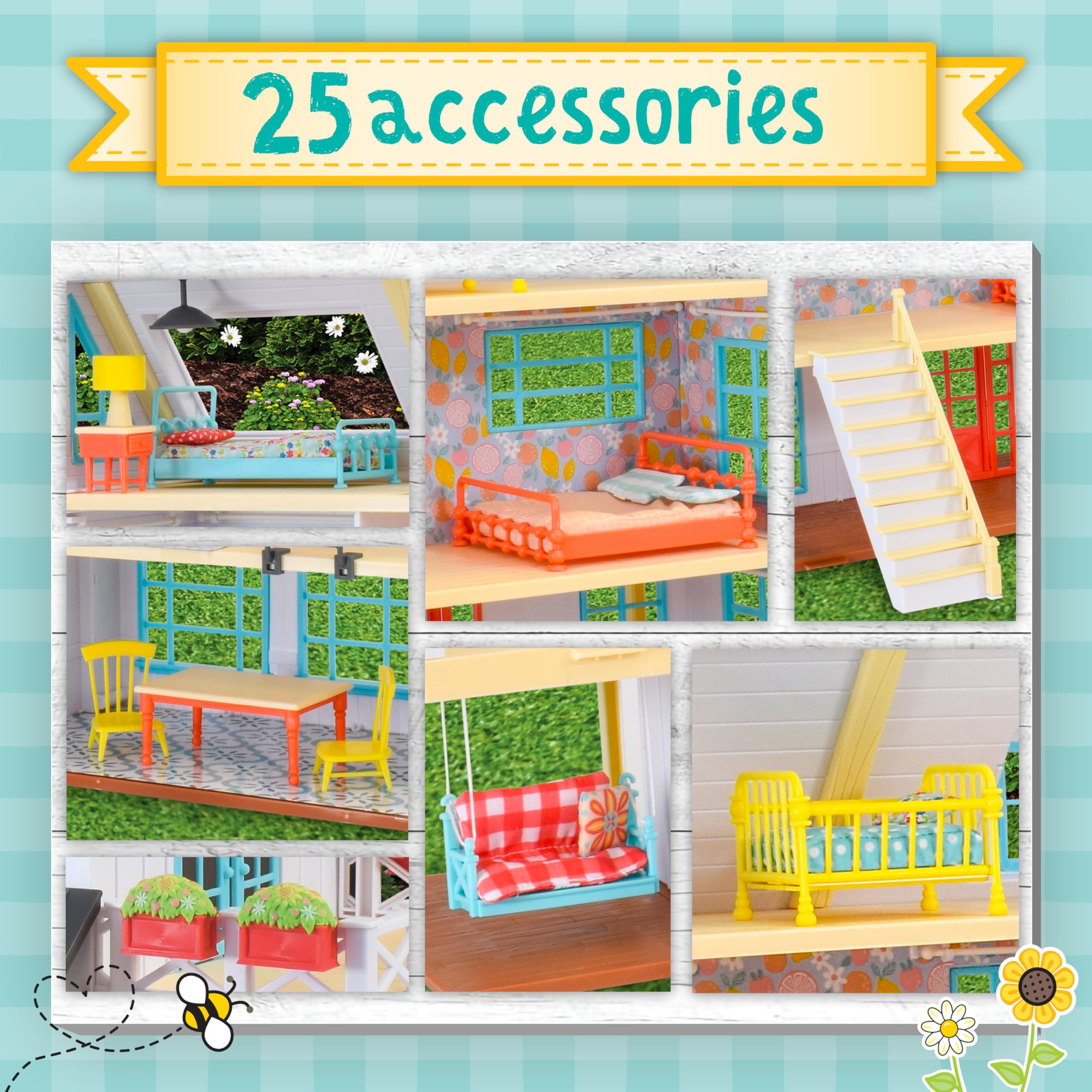 Foto 6 pulgar | Set De Juego Dollhouse Sunny Days Honey Bee Acres Buzzby Para Más De 3 Años - Venta Internacional.