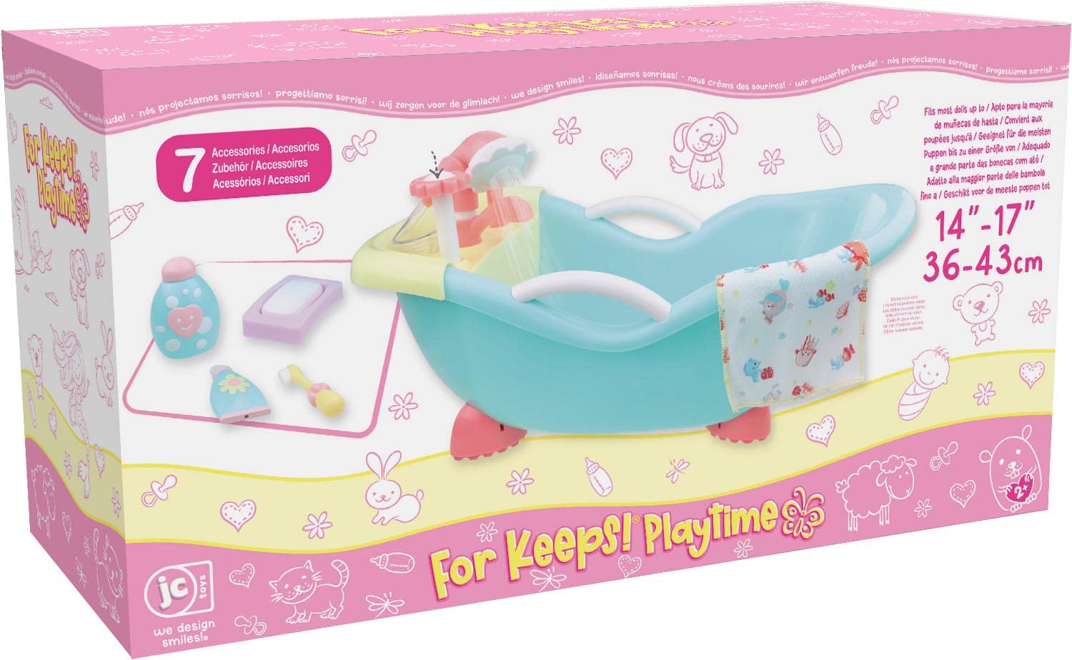 Foto 5 pulgar | ¡set De Baño Para Muñecas Jc Toys For Keeps Playtime! 16 Pulgadas - Venta Internacional.