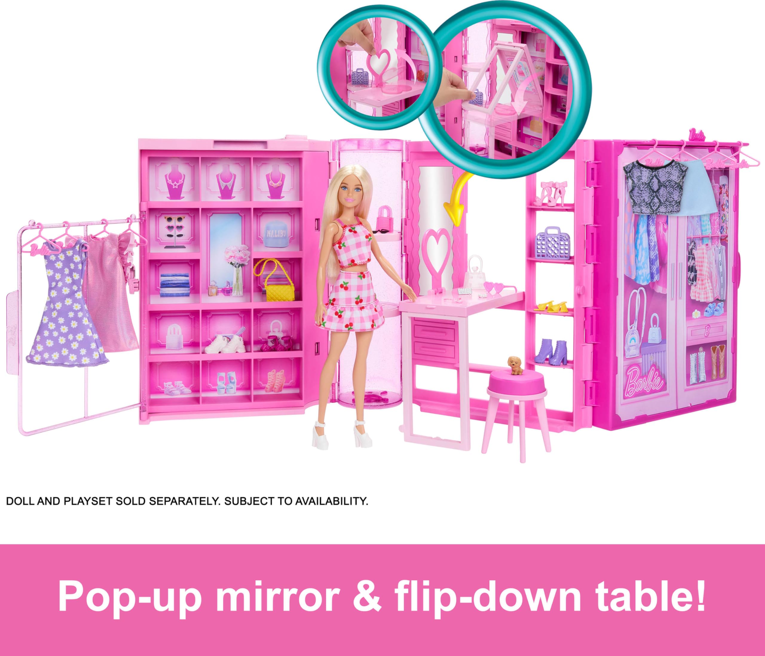 Foto 4 pulgar | Armario Toy Playset Barbie Dream Con Ropa Y Accesorios - Venta Internacional.