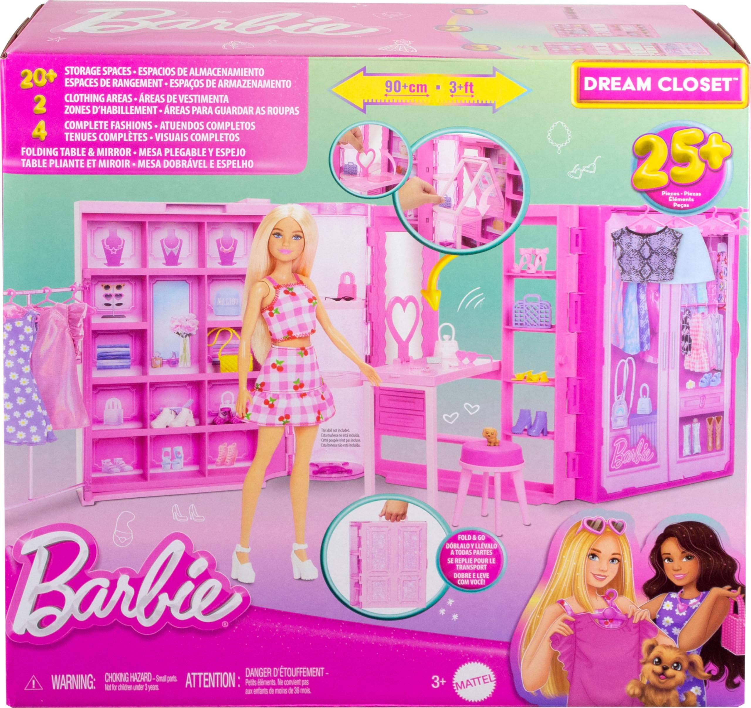 Foto 7 pulgar | Armario Toy Playset Barbie Dream Con Ropa Y Accesorios - Venta Internacional.