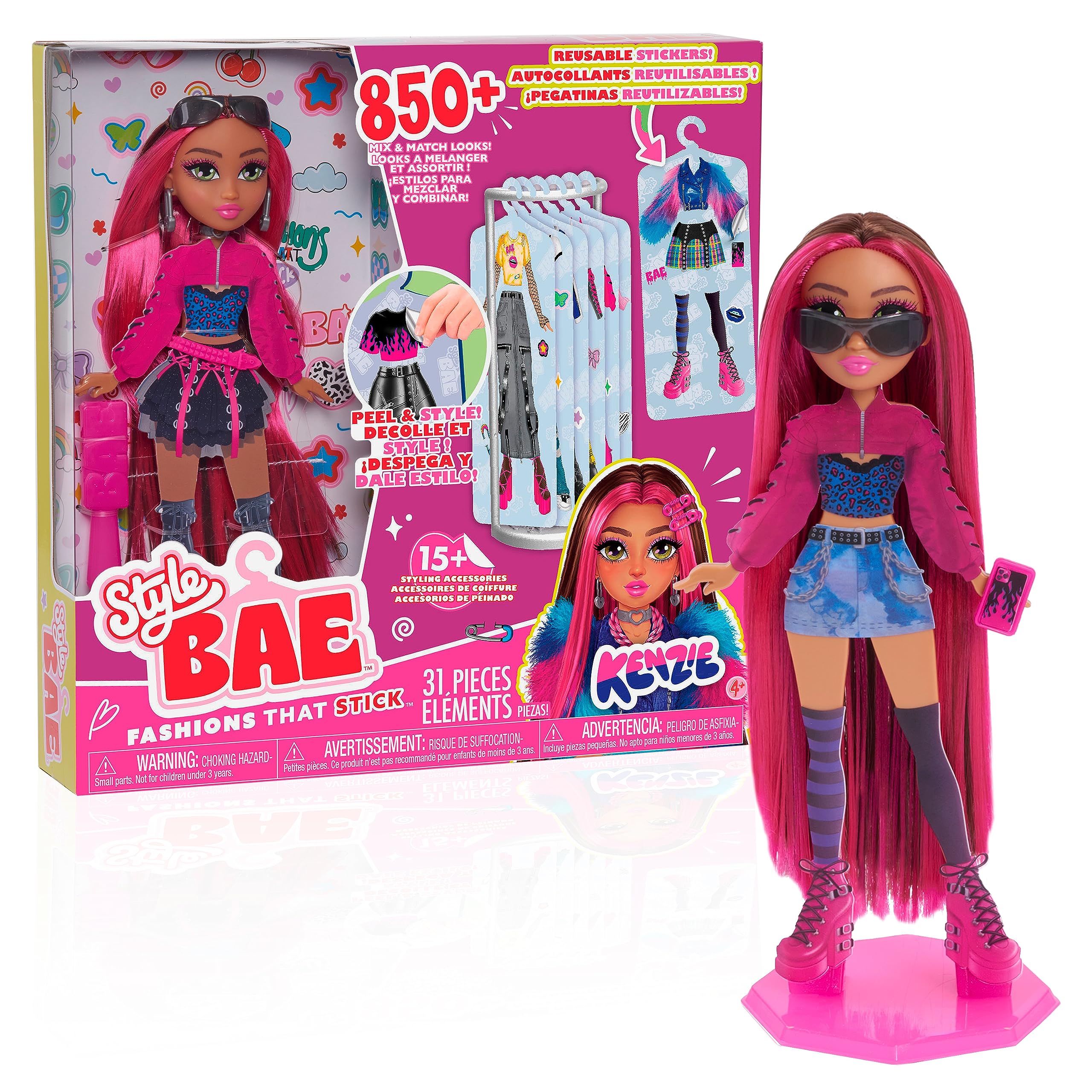 Muñeca Moderna Just Play Style Bae Kenzie De 25 Cm Con 28 Piezas - Venta Internacional.