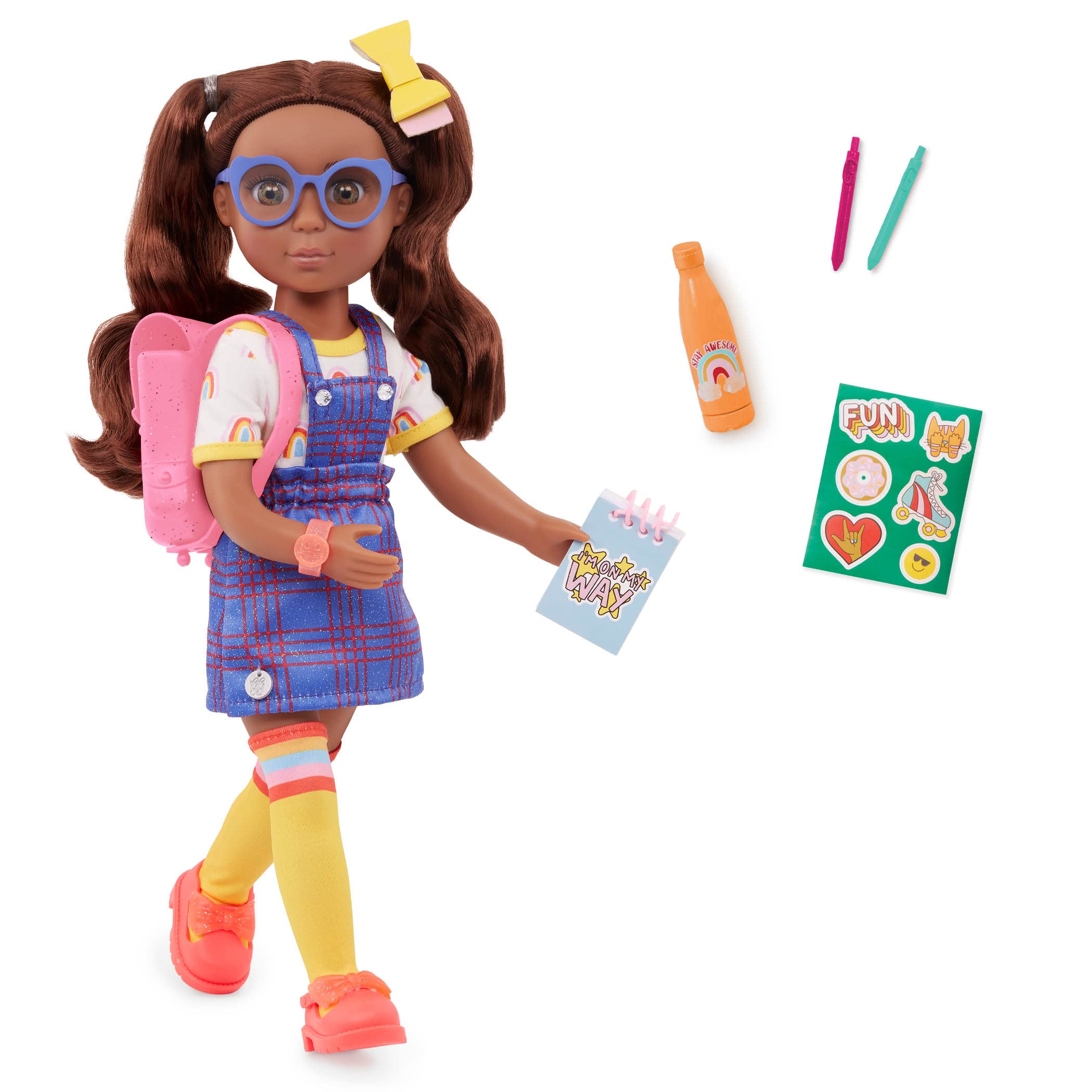 Foto 2 pulgar | Muñeca Moderna Con Purpurina Para Niñas, Macha De 14 Pulgadas Con Atuendo De Arcoíris - Venta Internacional.