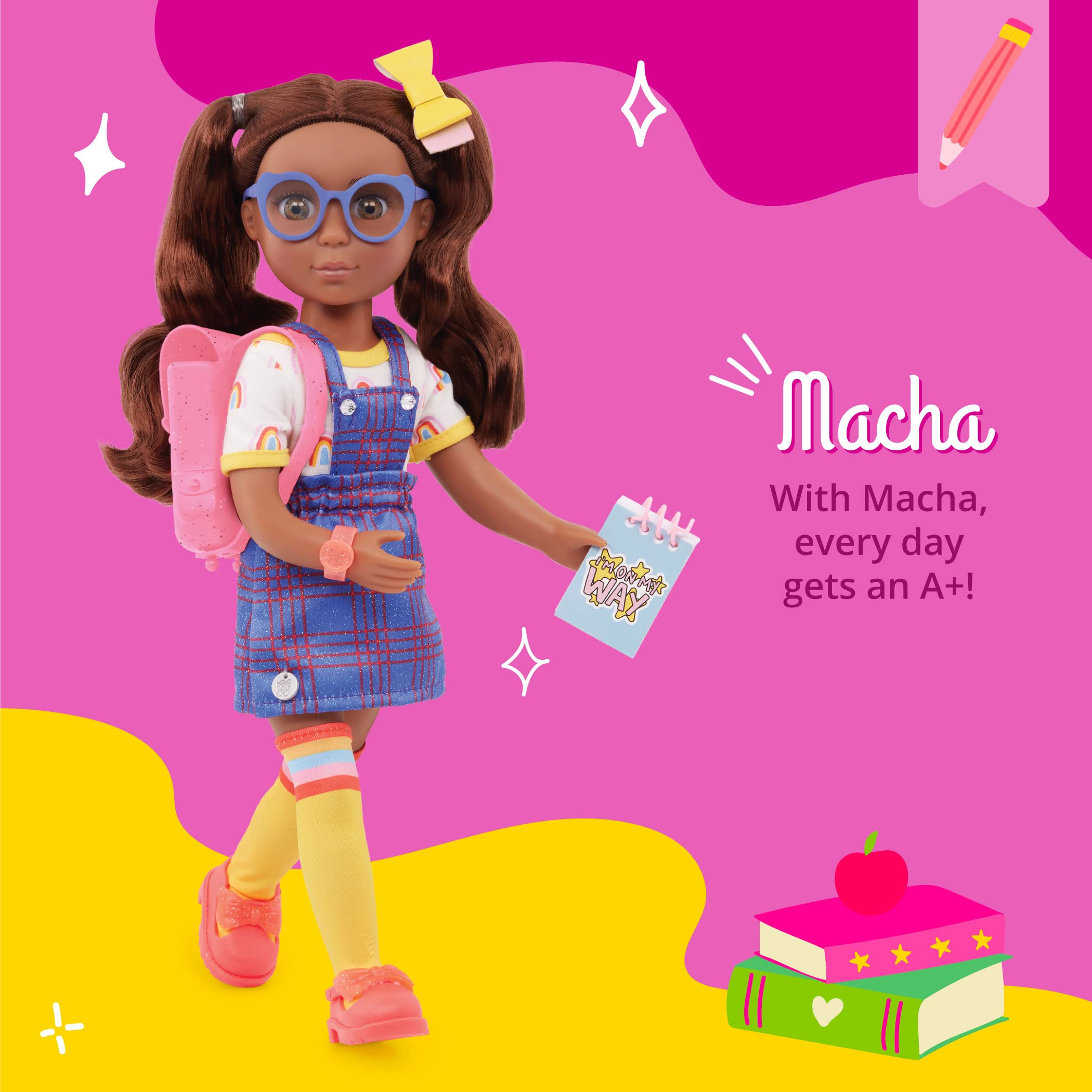 Foto 3 pulgar | Muñeca Moderna Con Purpurina Para Niñas, Macha De 14 Pulgadas Con Atuendo De Arcoíris - Venta Internacional.