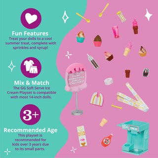 Foto 4 | Set De Helados Glitter Girls Soft Serve Para Muñecas De 14 Pulgadas - Venta Internacional.