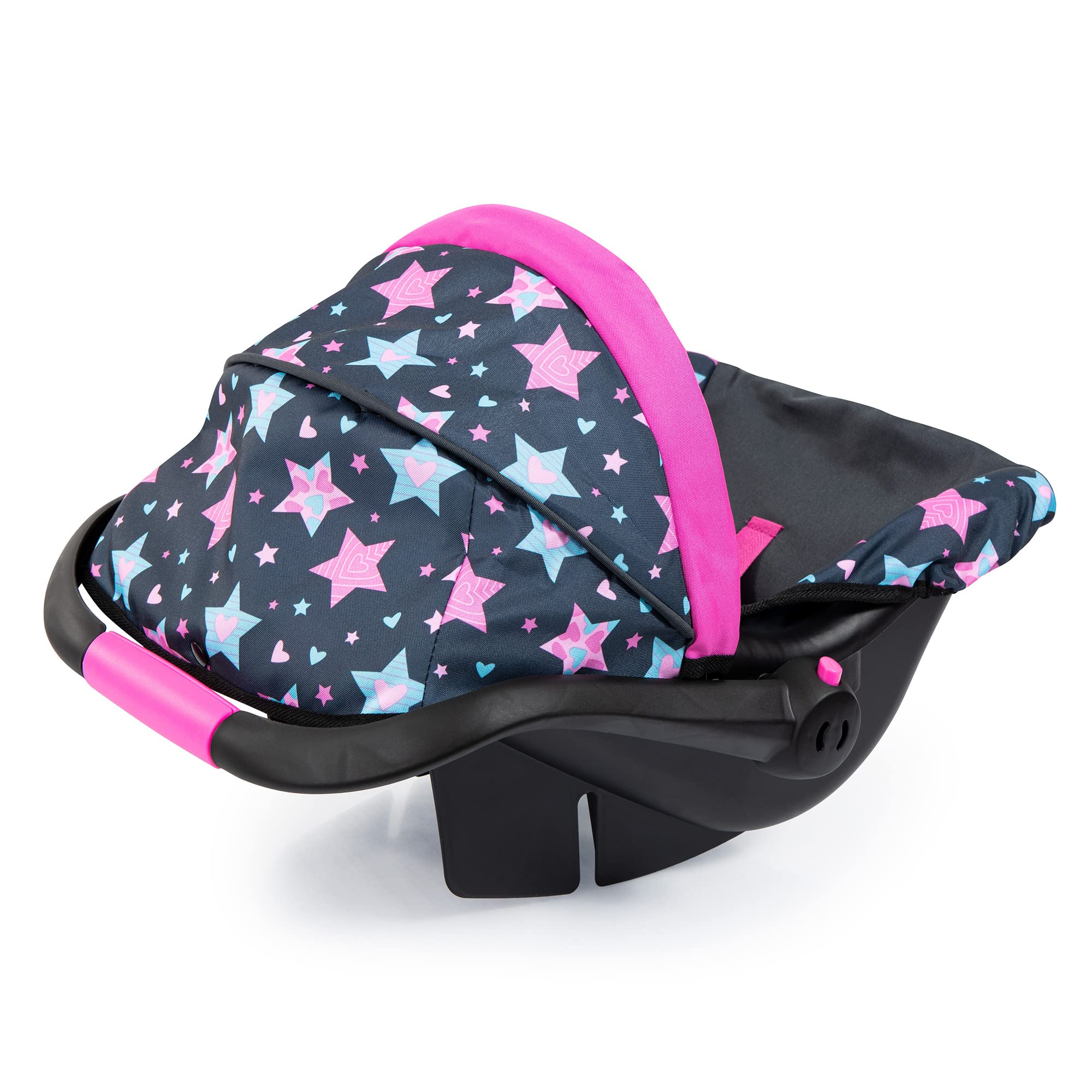 Foto 5 | Silla De Coche Para Muñecas, Diseño Bayer, Turquesa, Rosa Y Estrellas, 18 Pulgadas - Venta Internacional.