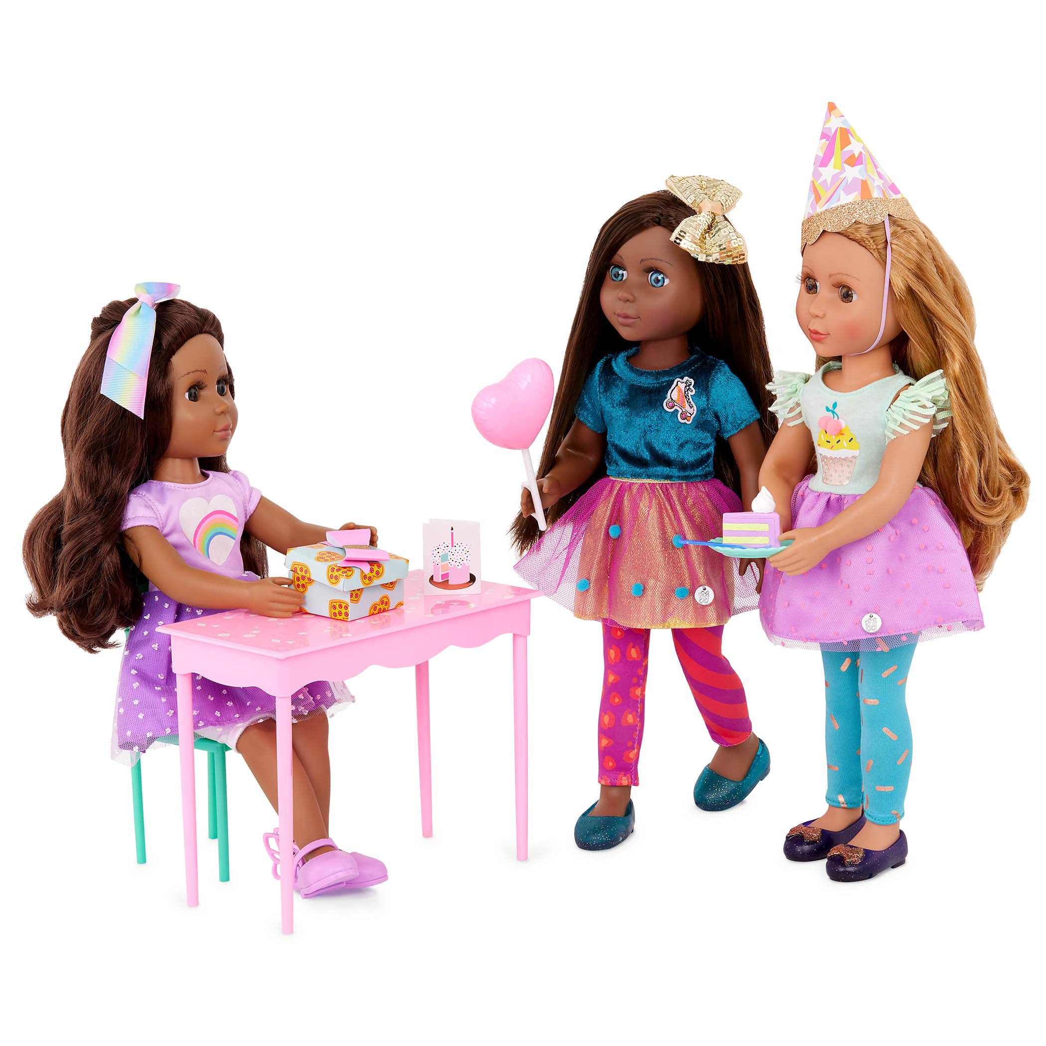Foto 5 | Muñeca Meera Con Purpurina Para Niñas, 35 Cm, Con Accesorios Para Fiestas De Cumpleaños - Venta Internacional.