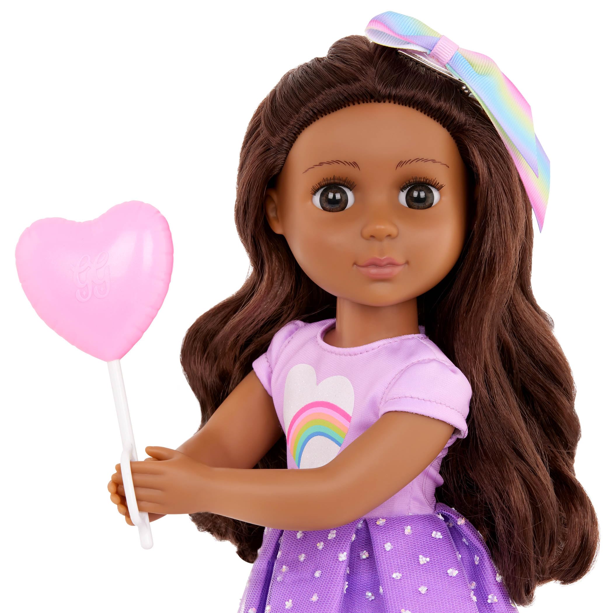 Foto 7 pulgar | Muñeca Meera Con Purpurina Para Niñas, 35 Cm, Con Accesorios Para Fiestas De Cumpleaños - Venta Internacional.