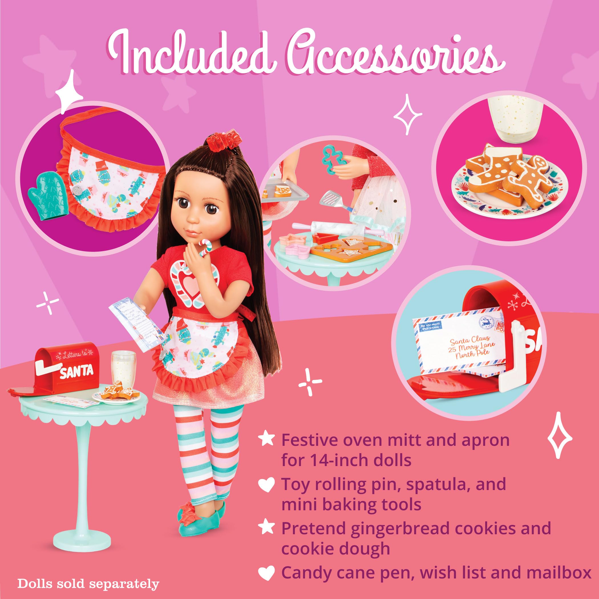 Foto 4 pulgar | Galletas Navideñas Baking Playset Con Purpurina Para Niñas Con 23 Piezas De 14 Pulgadas - Venta Internacional.