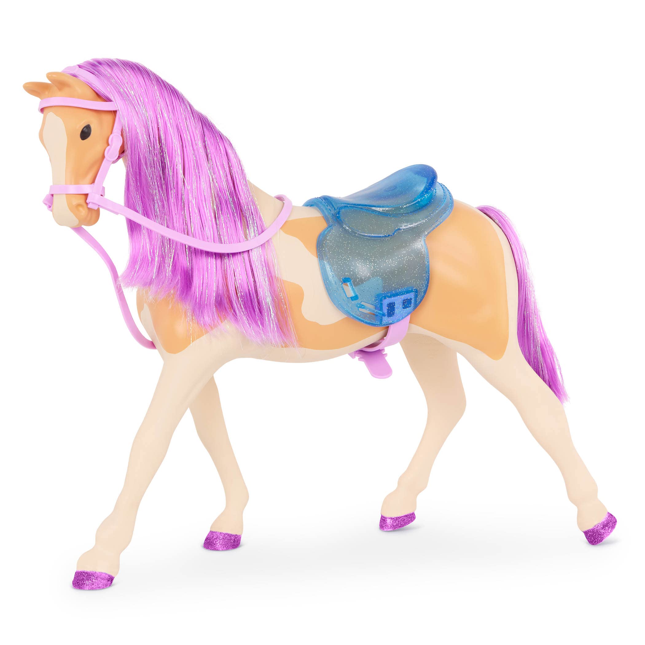 Foto 4 | Set De Muñeca Y Caballo Con Purpurina Para Niñas, Clea & Clover, 14 Pulgadas, Más De 3 Años - Venta Internacional.
