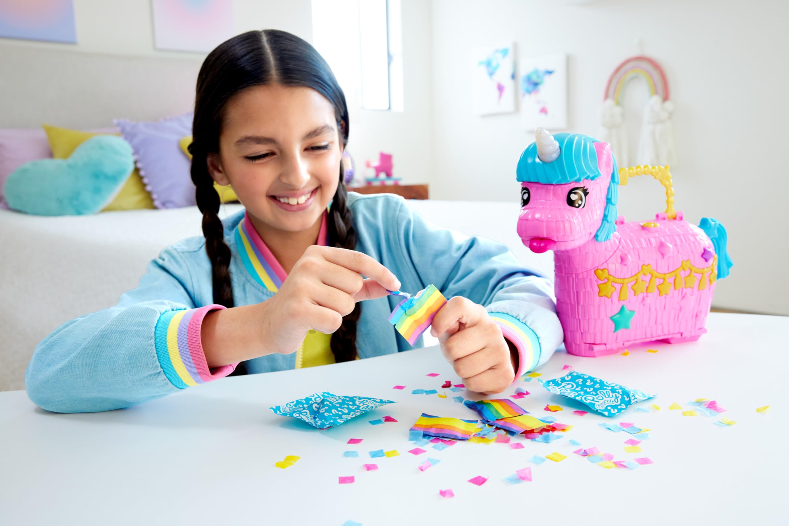 Foto 3 pulgar | Set De Juego Polly Pocket Unicorn Partyland Con Muñecas Y Mascotas - Venta Internacional.