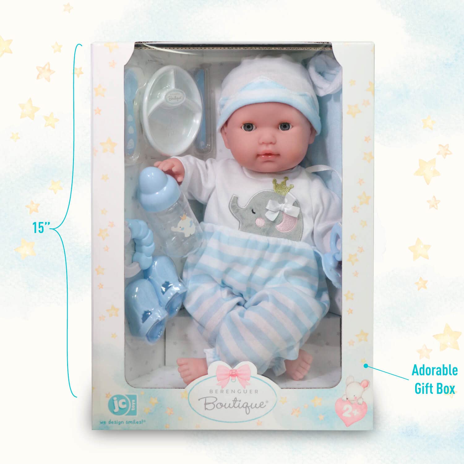 Foto 6 | Baby Doll Jc Toys Berenguer Boutique 15 Pulgadas Con Set De Regalo De 10 Piezas - Venta Internacional.