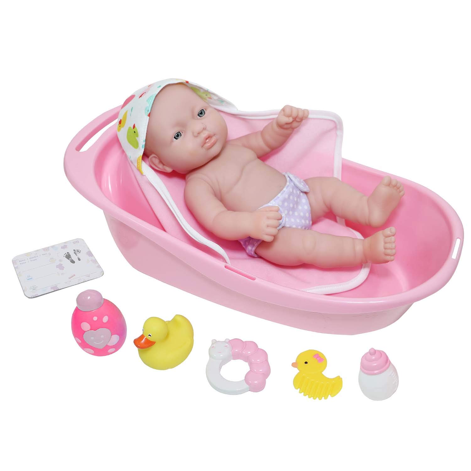Foto 2 pulgar | Juego De Bañera Doll Jc Toys La Newborn De 12,5 Cm Con Canastilla De 10 Piezas - Venta Internacional.