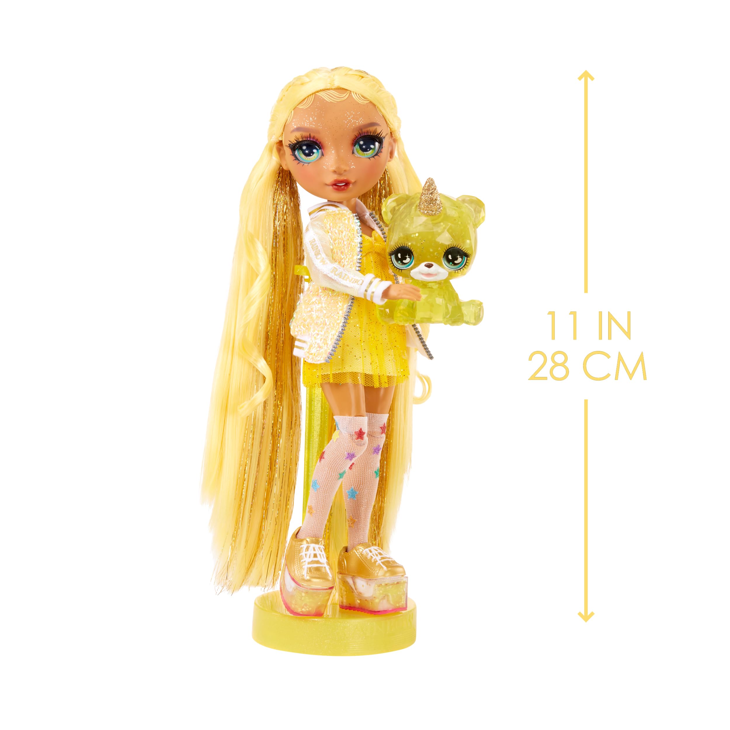 Foto 7 pulgar | Muñeca Moderna Rainbow High Sunny Con Kit De Limo Y Pet Blonde 11 - Venta Internacional