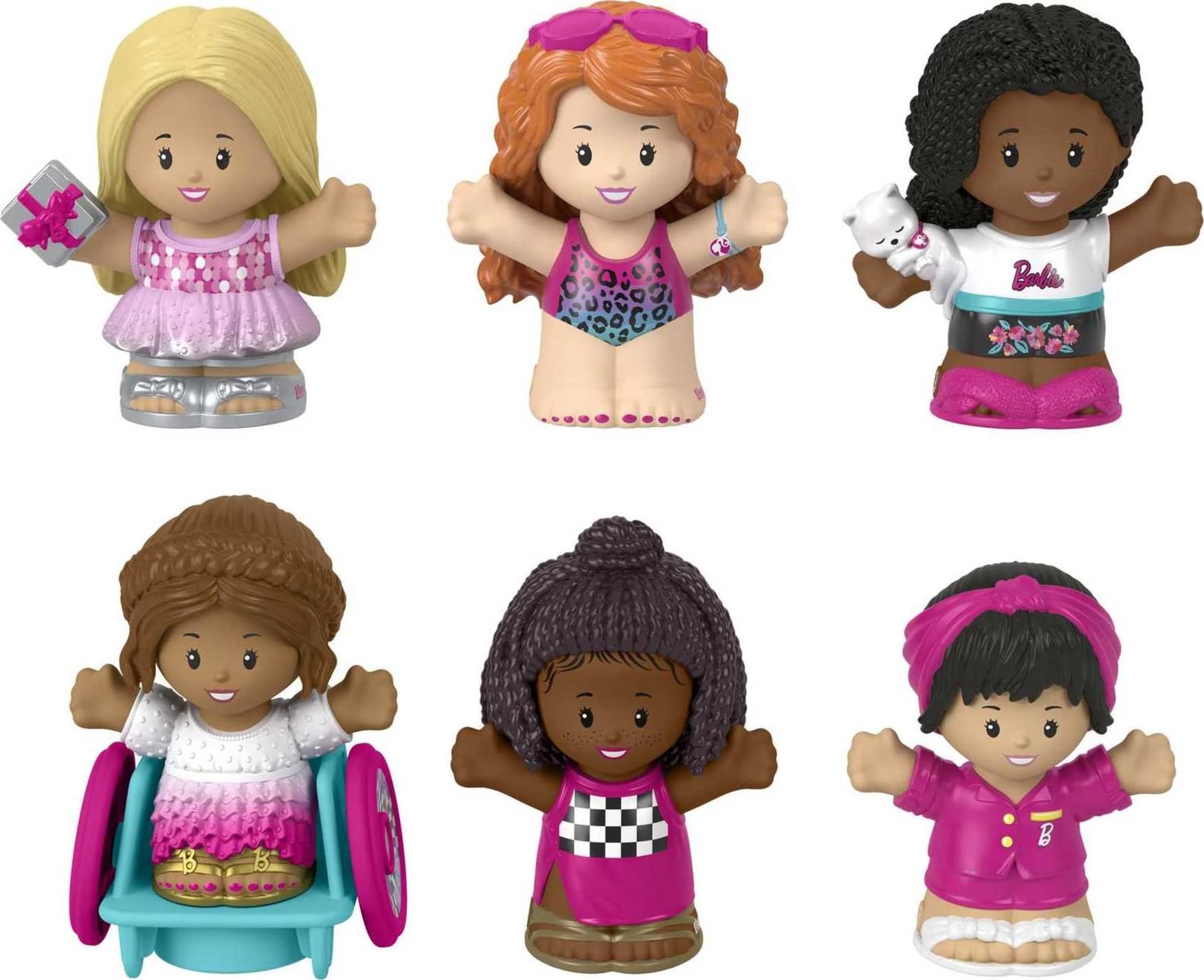 Foto 2 pulgar | 6 Figuras Little People de Temática Barbie Fisher-Price - Venta Internacional