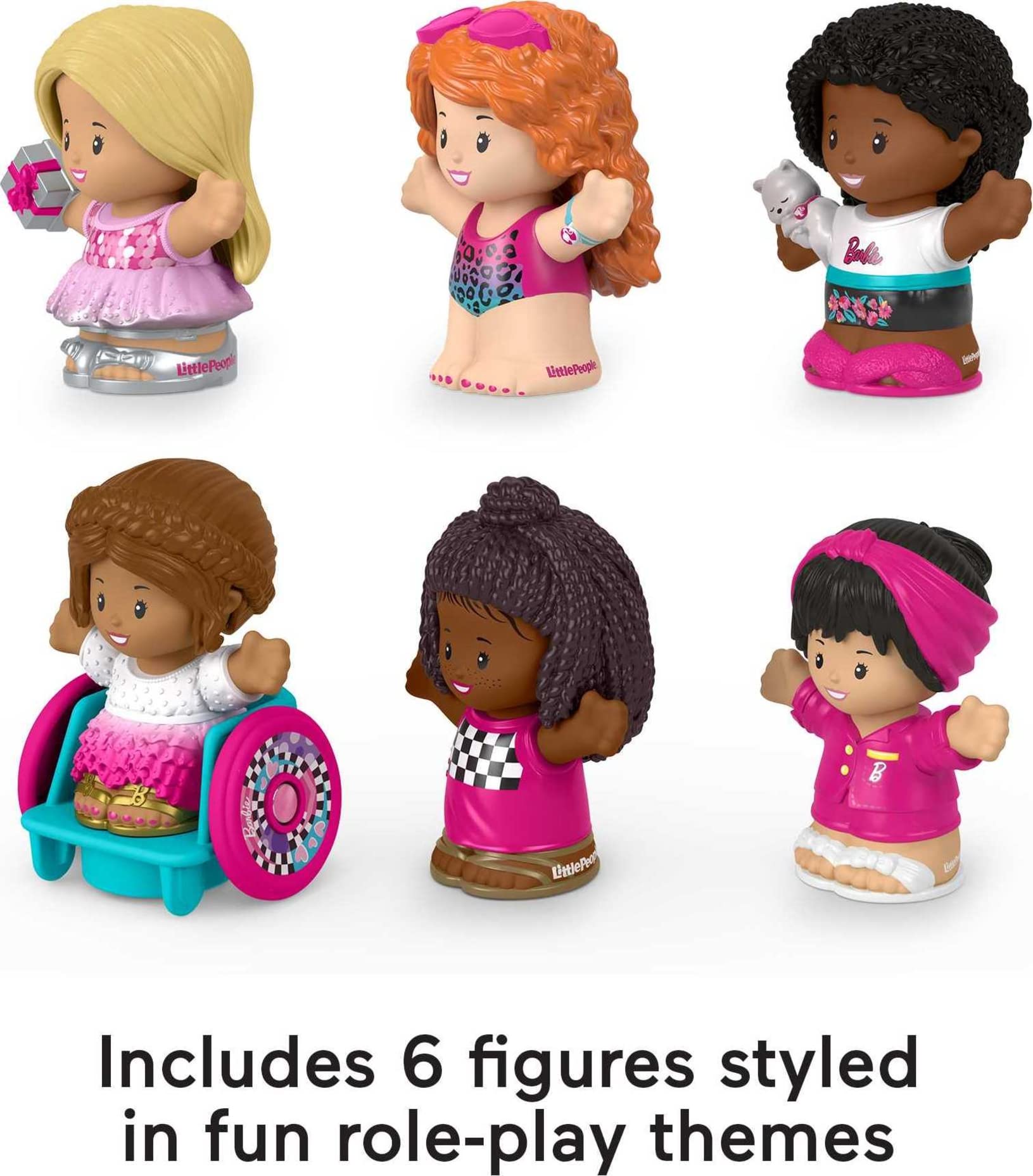 Foto 4 pulgar | 6 Figuras Little People de Temática Barbie Fisher-Price - Venta Internacional